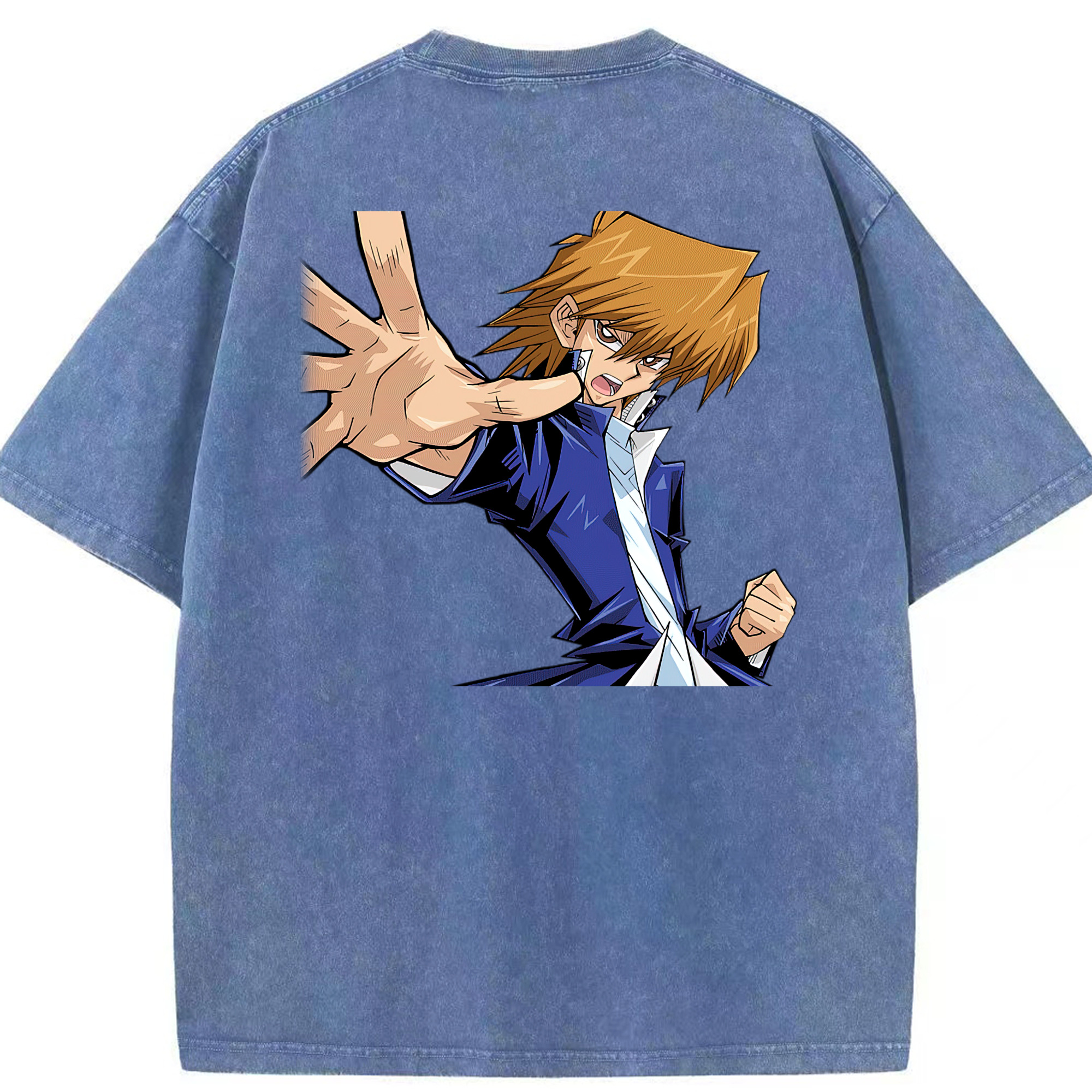 （画像用） 遊☆戯☆王 Yu-Gi-Oh! 綿100% ヴィンテージ風 半袖Tシャツ（背面プリント）