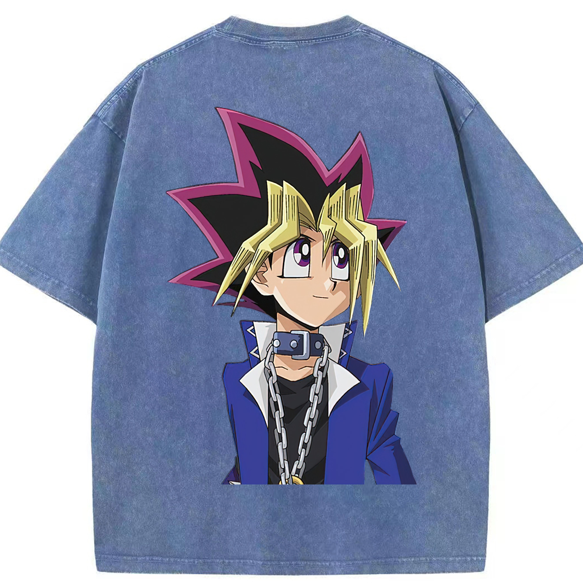 （画像用） 遊☆戯☆王 Yu-Gi-Oh! 綿100% ヴィンテージ風 半袖Tシャツ（背面プリント）
