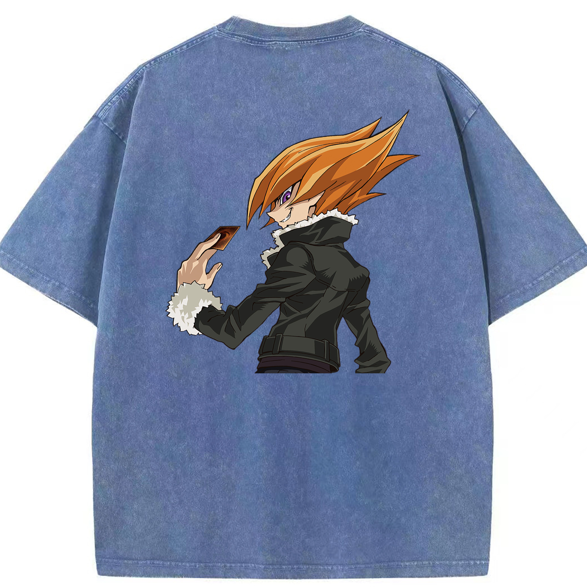 （画像用） 遊☆戯☆王 Yu-Gi-Oh! 綿100% ヴィンテージ風 半袖Tシャツ（背面プリント）