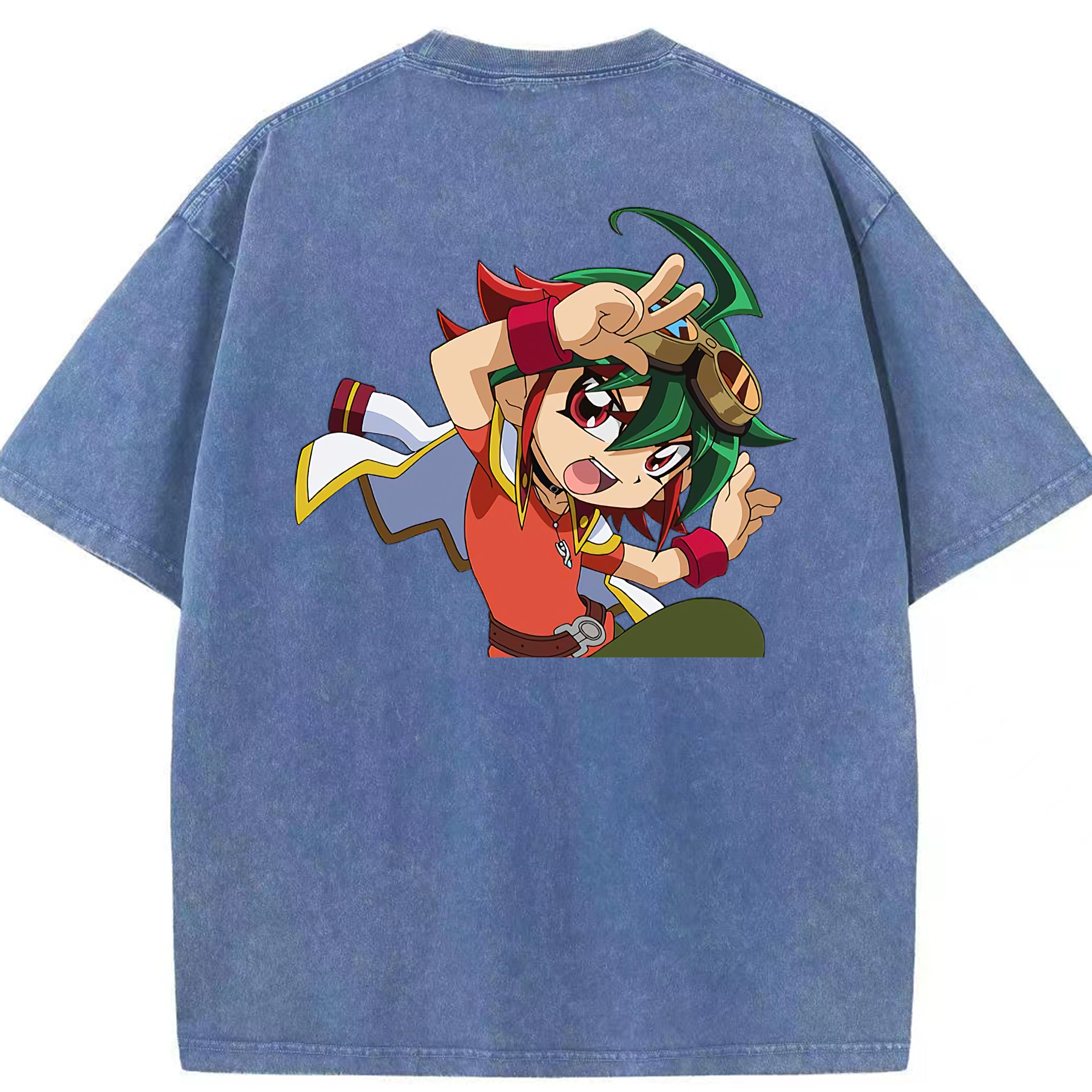 （画像用） 遊☆戯☆王 Yu-Gi-Oh! 綿100% ヴィンテージ風 半袖Tシャツ（背面プリント）