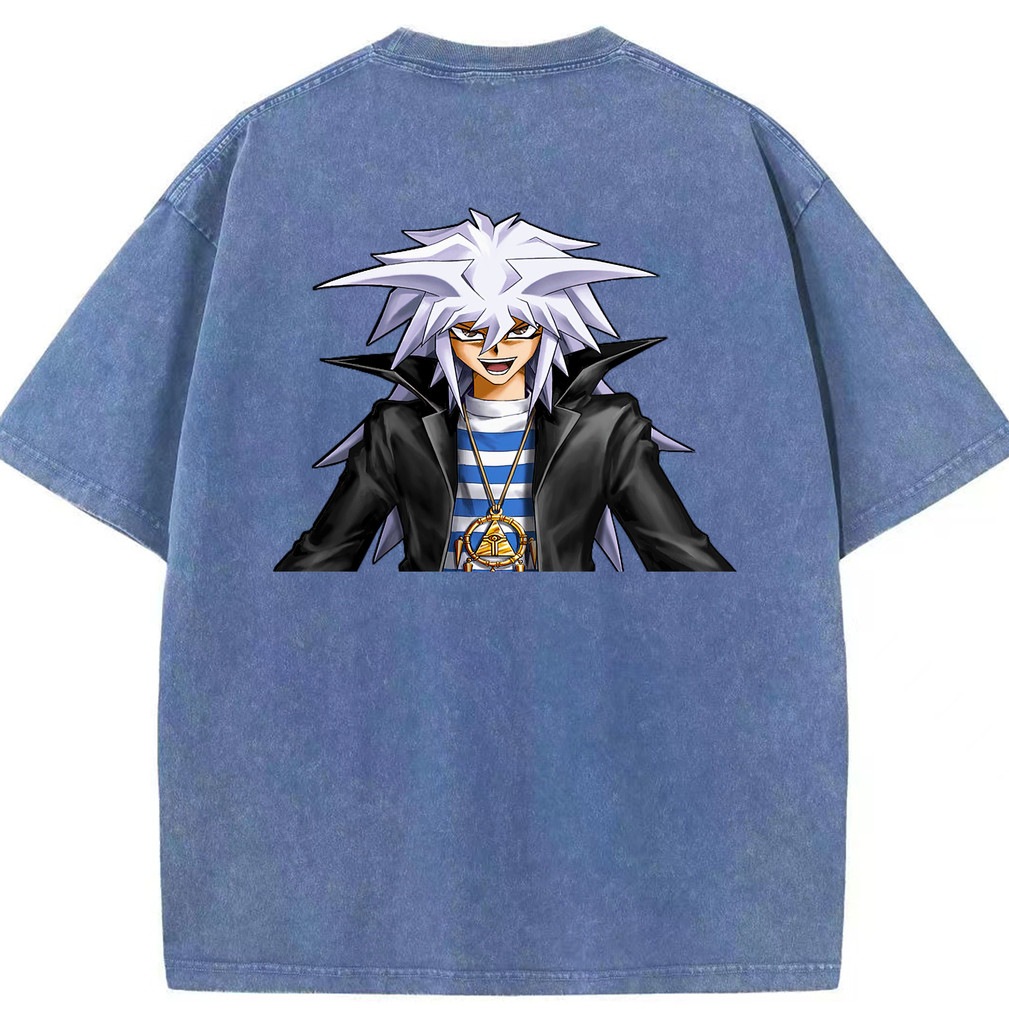 （画像用） 遊☆戯☆王 Yu-Gi-Oh! 綿100% ヴィンテージ風 半袖Tシャツ（背面プリント）