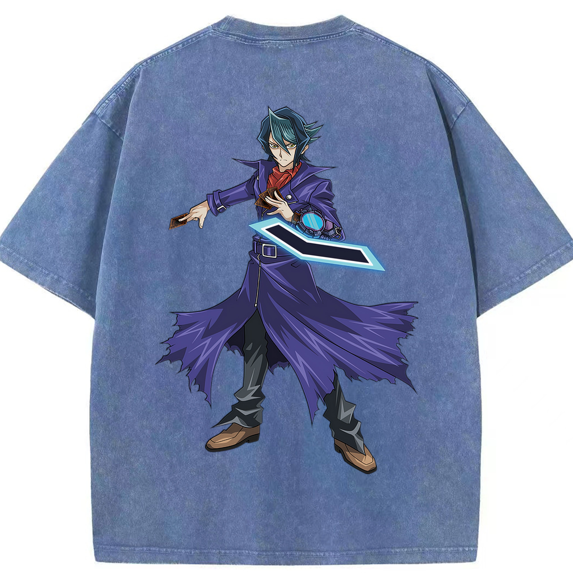 （画像用） 遊☆戯☆王 Yu-Gi-Oh! 綿100% ヴィンテージ風 半袖Tシャツ（背面プリント）
