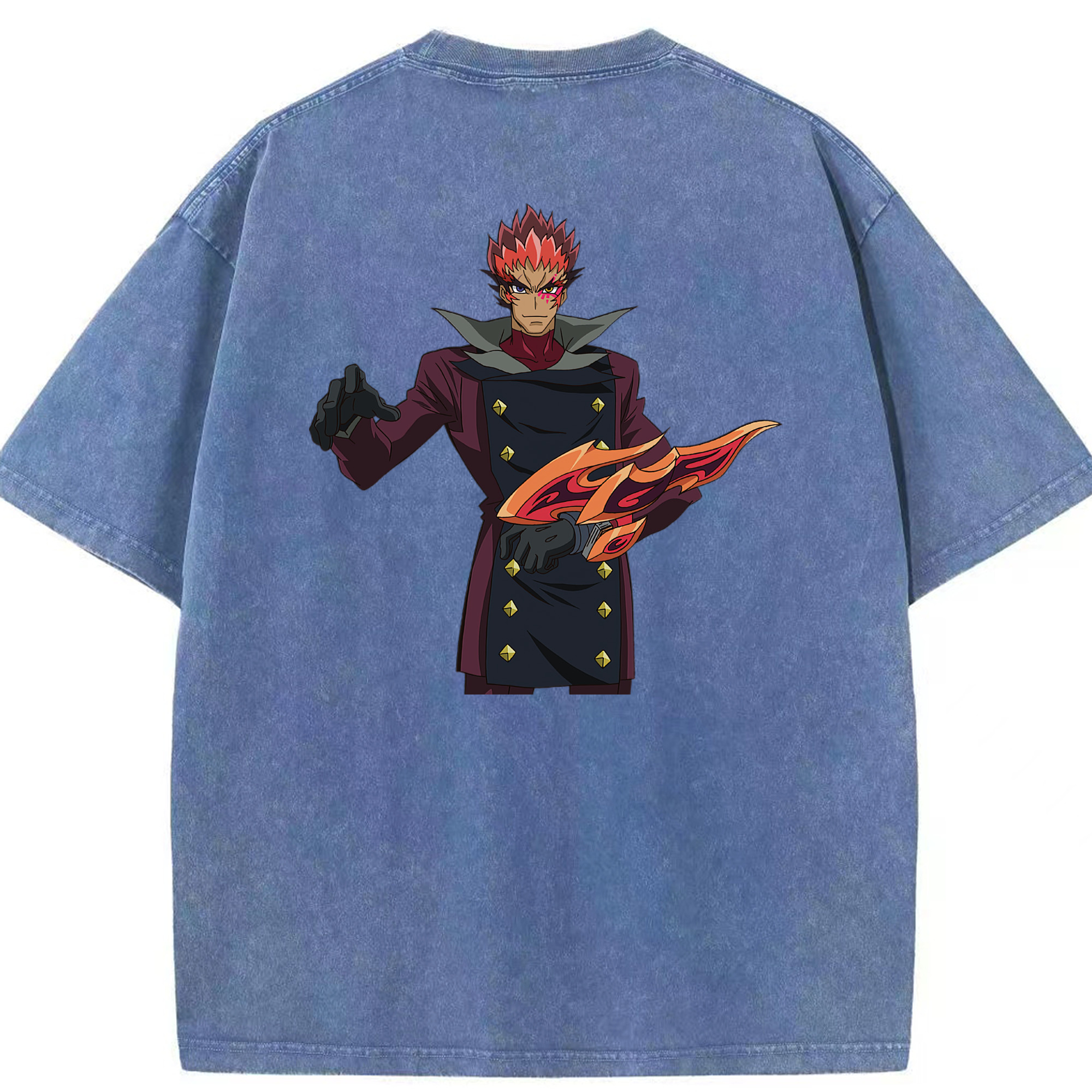（画像用） 遊☆戯☆王 Yu-Gi-Oh! 綿100% ヴィンテージ風 半袖Tシャツ（背面プリント）