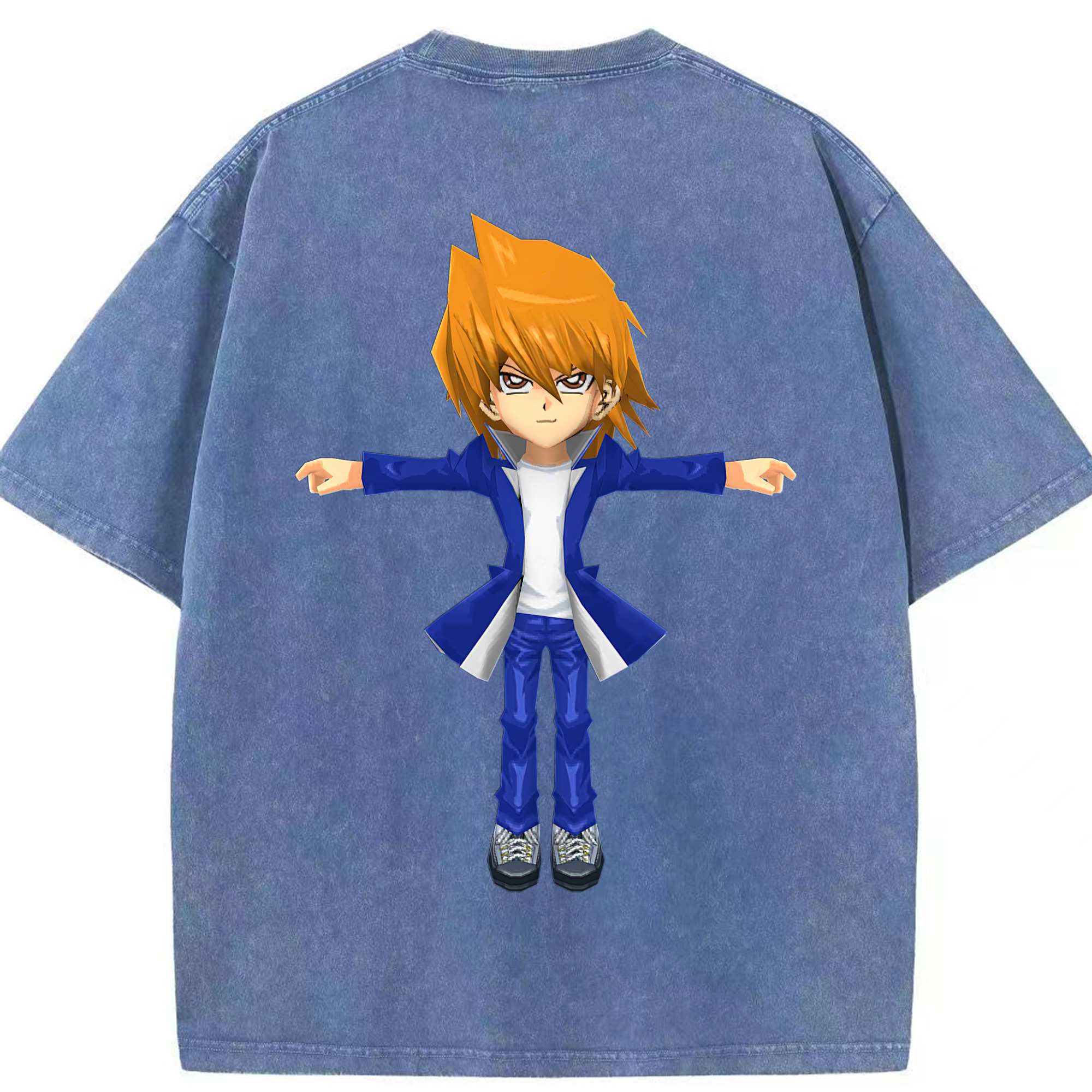 （画像用） 遊☆戯☆王 Yu-Gi-Oh! 綿100% ヴィンテージ風 半袖Tシャツ（背面プリント）