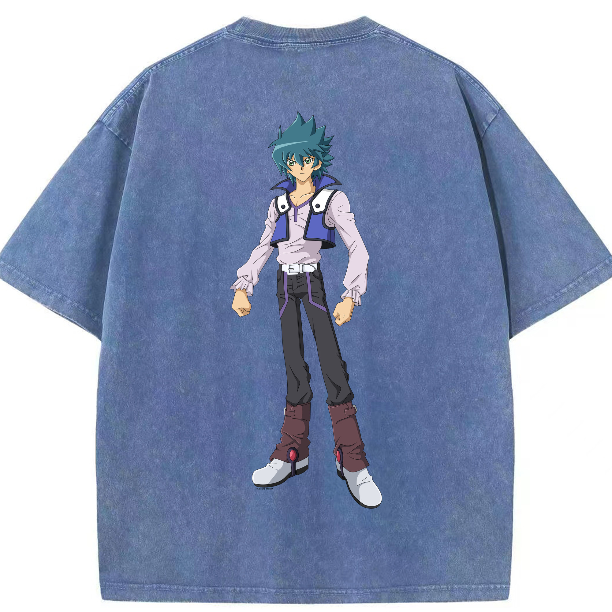 （画像用） 遊☆戯☆王 Yu-Gi-Oh! 綿100% ヴィンテージ風 半袖Tシャツ（背面プリント）