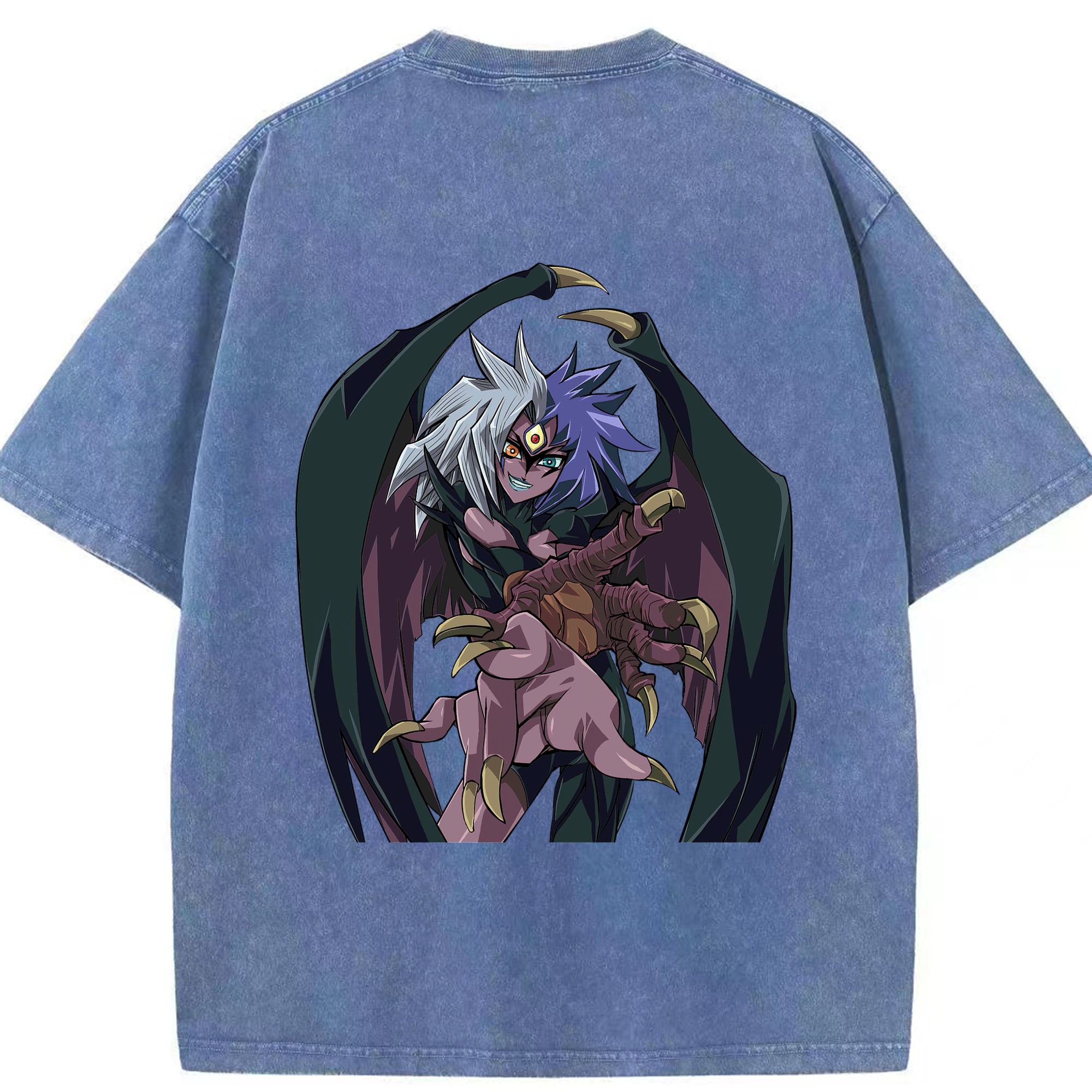 （画像用） 遊☆戯☆王 Yu-Gi-Oh! 綿100% ヴィンテージ風 半袖Tシャツ（背面プリント）