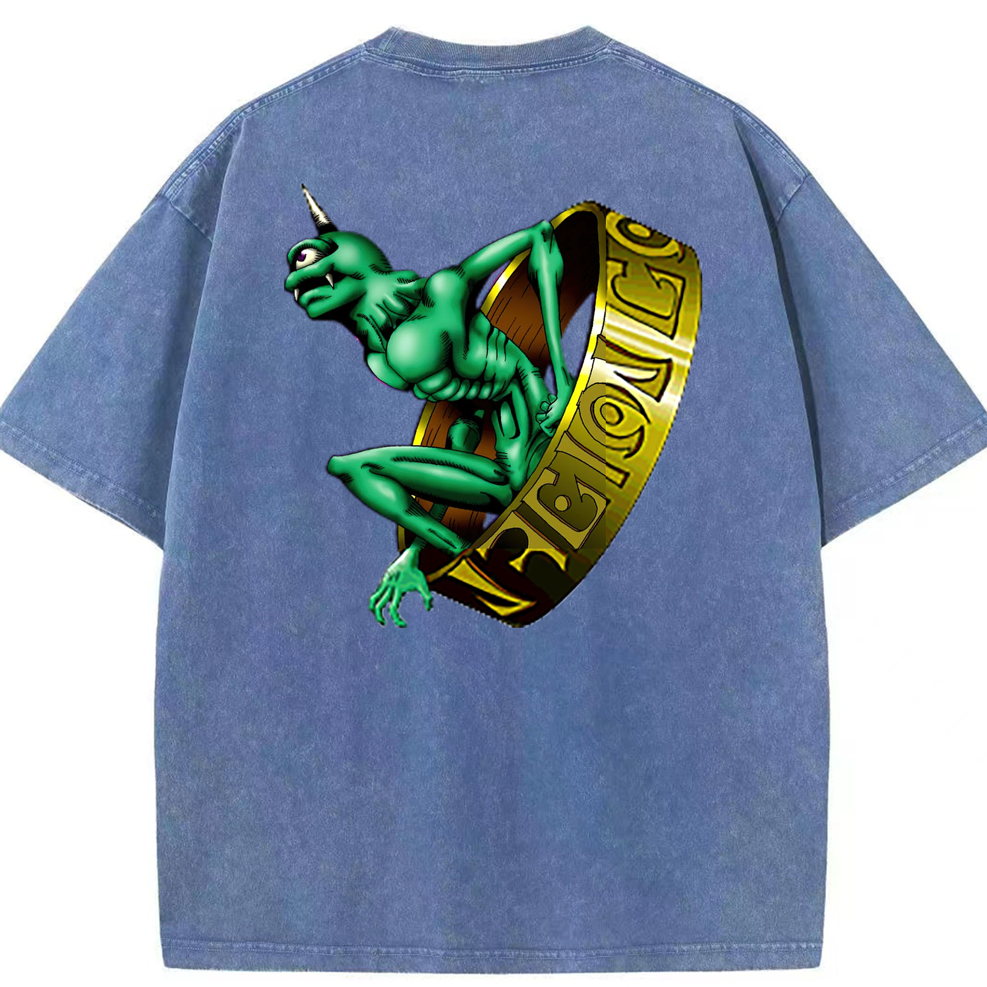 （画像用） 遊☆戯☆王 Yu-Gi-Oh! 綿100% ヴィンテージ風 半袖Tシャツ（背面プリント）
