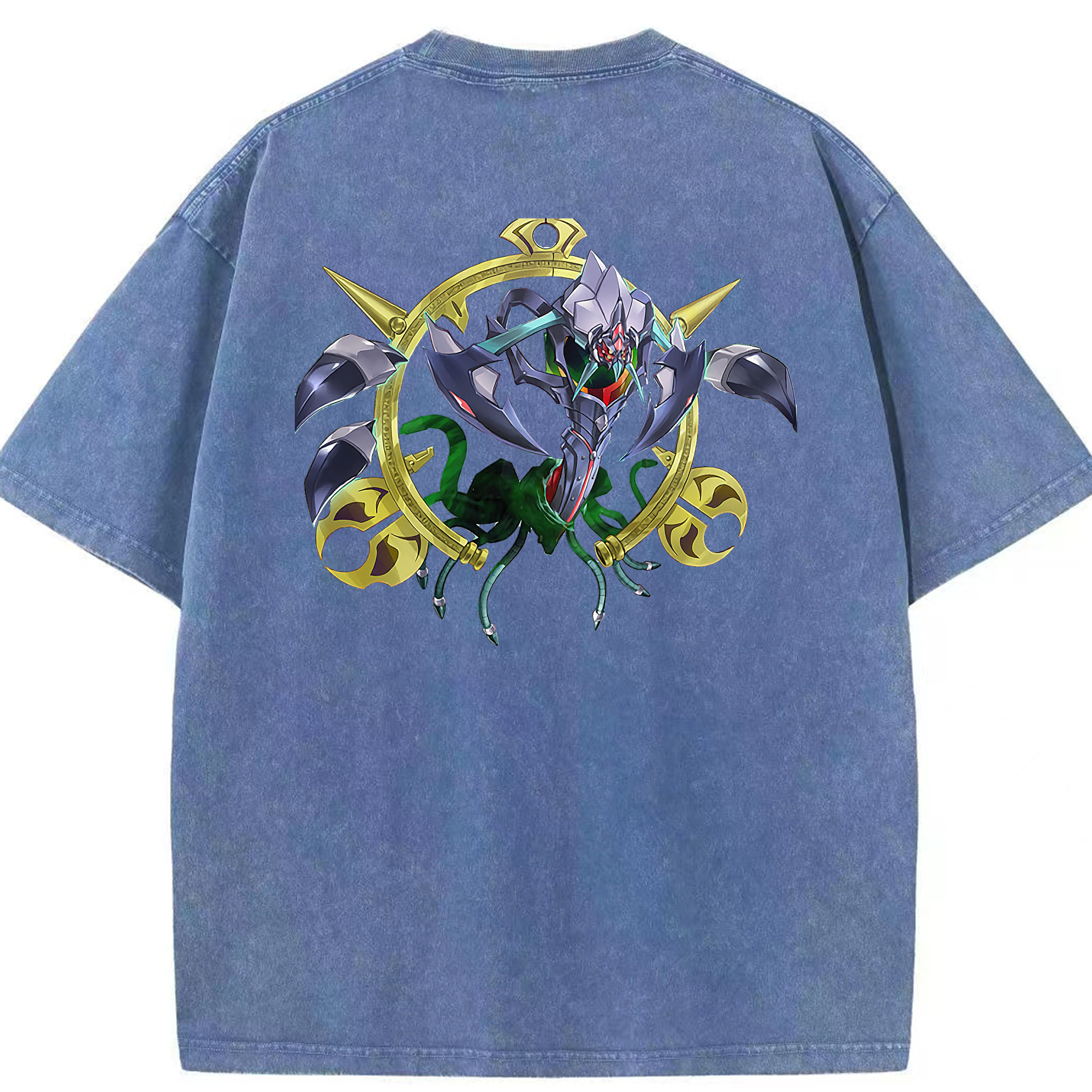 （画像用） 遊☆戯☆王 Yu-Gi-Oh! 綿100% ヴィンテージ風 半袖Tシャツ（背面プリント）