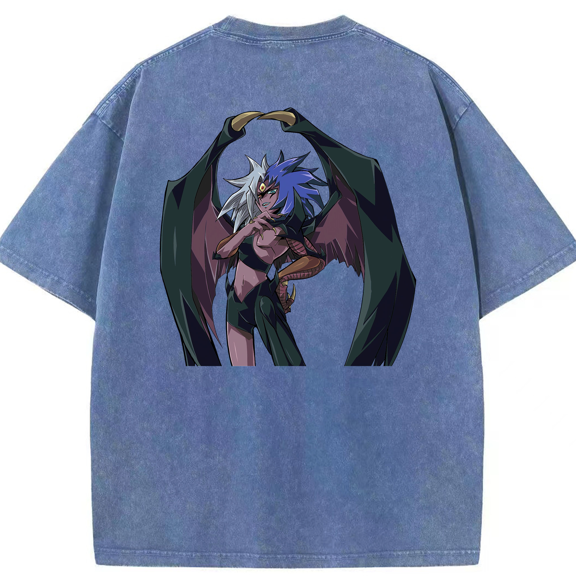 （画像用） 遊☆戯☆王 Yu-Gi-Oh! 綿100% ヴィンテージ風 半袖Tシャツ（背面プリント）