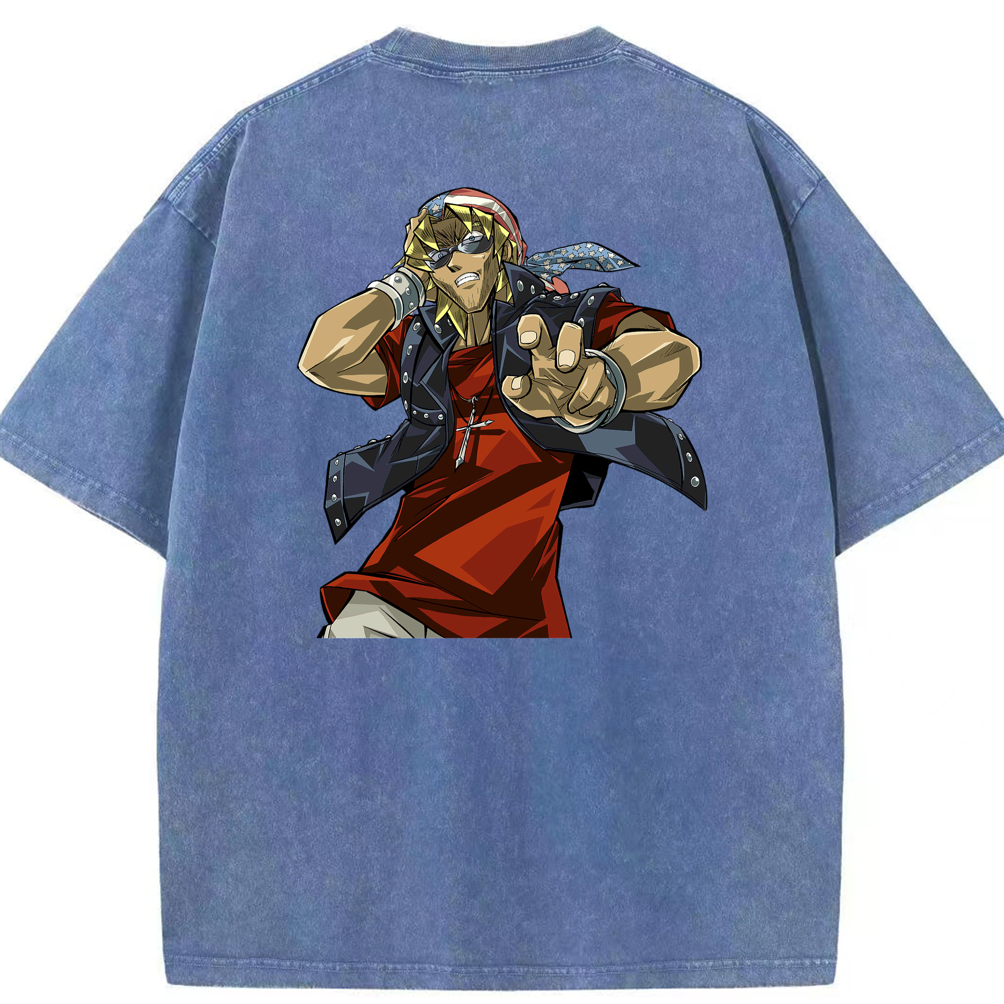 （画像用） 遊☆戯☆王 Yu-Gi-Oh! 綿100% ヴィンテージ風 半袖Tシャツ（背面プリント）