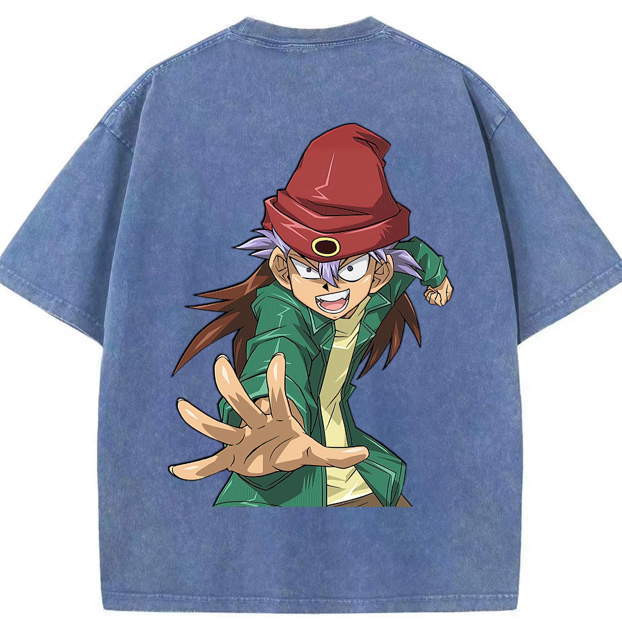 （画像用） 遊☆戯☆王 Yu-Gi-Oh! 綿100% ヴィンテージ風 半袖Tシャツ（背面プリント）