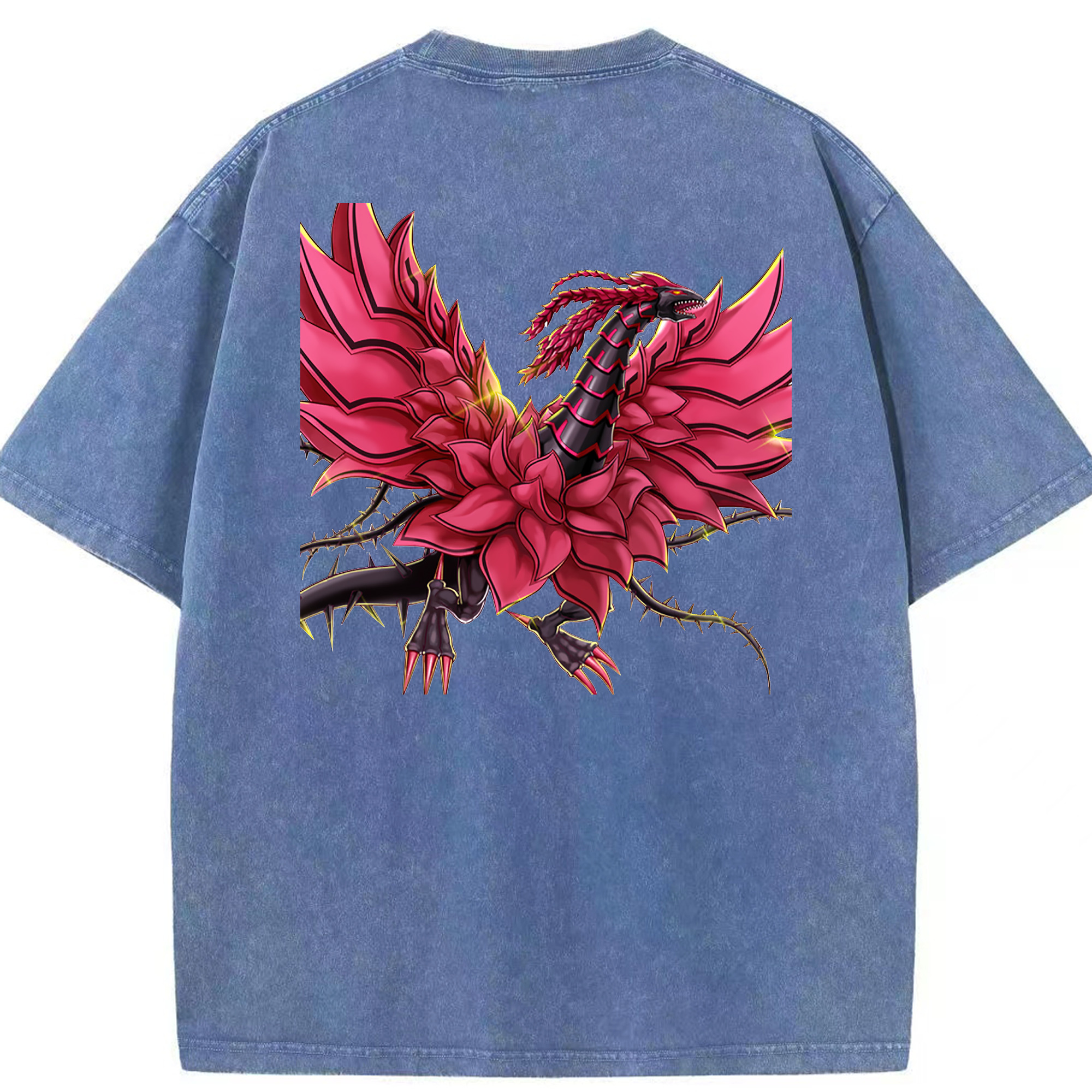 （画像用） 遊☆戯☆王 Yu-Gi-Oh! 綿100% ヴィンテージ風 半袖Tシャツ（背面プリント）