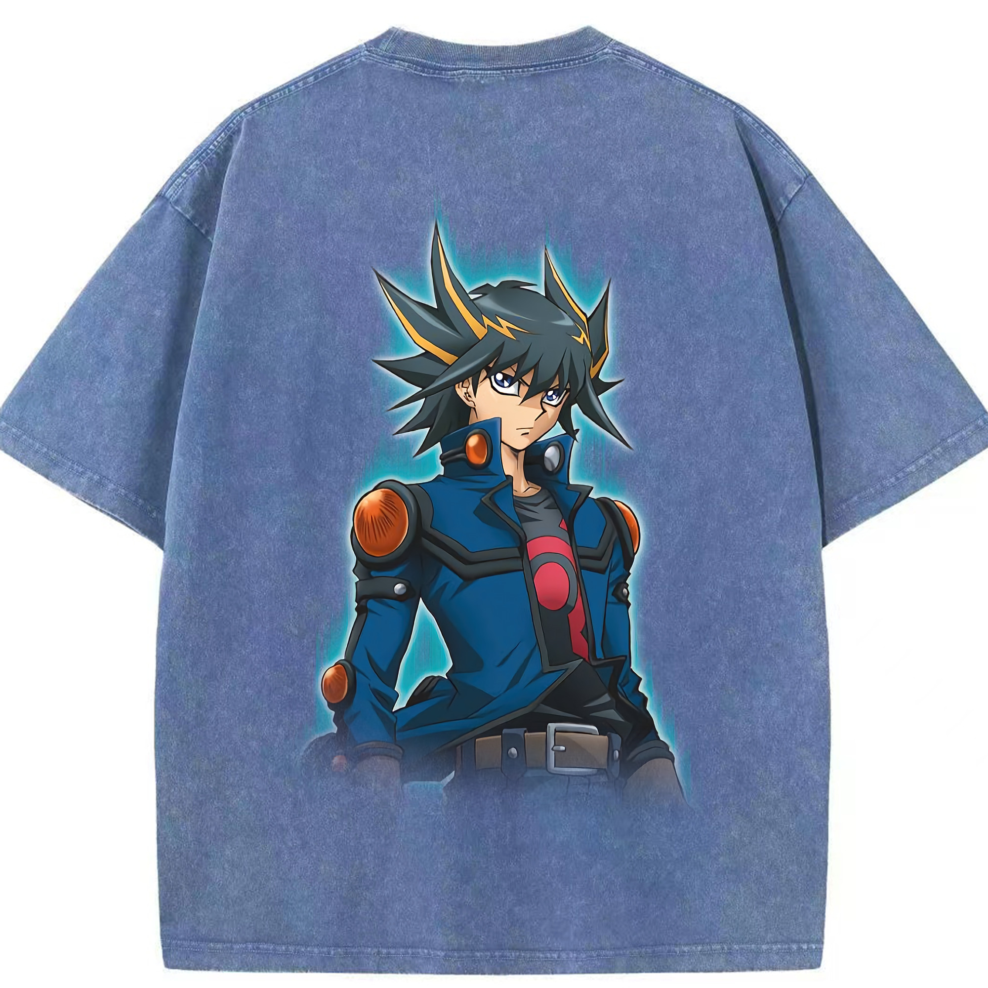 （画像用） 遊☆戯☆王 Yu-Gi-Oh! 綿100% ヴィンテージ風 半袖Tシャツ（背面プリント）