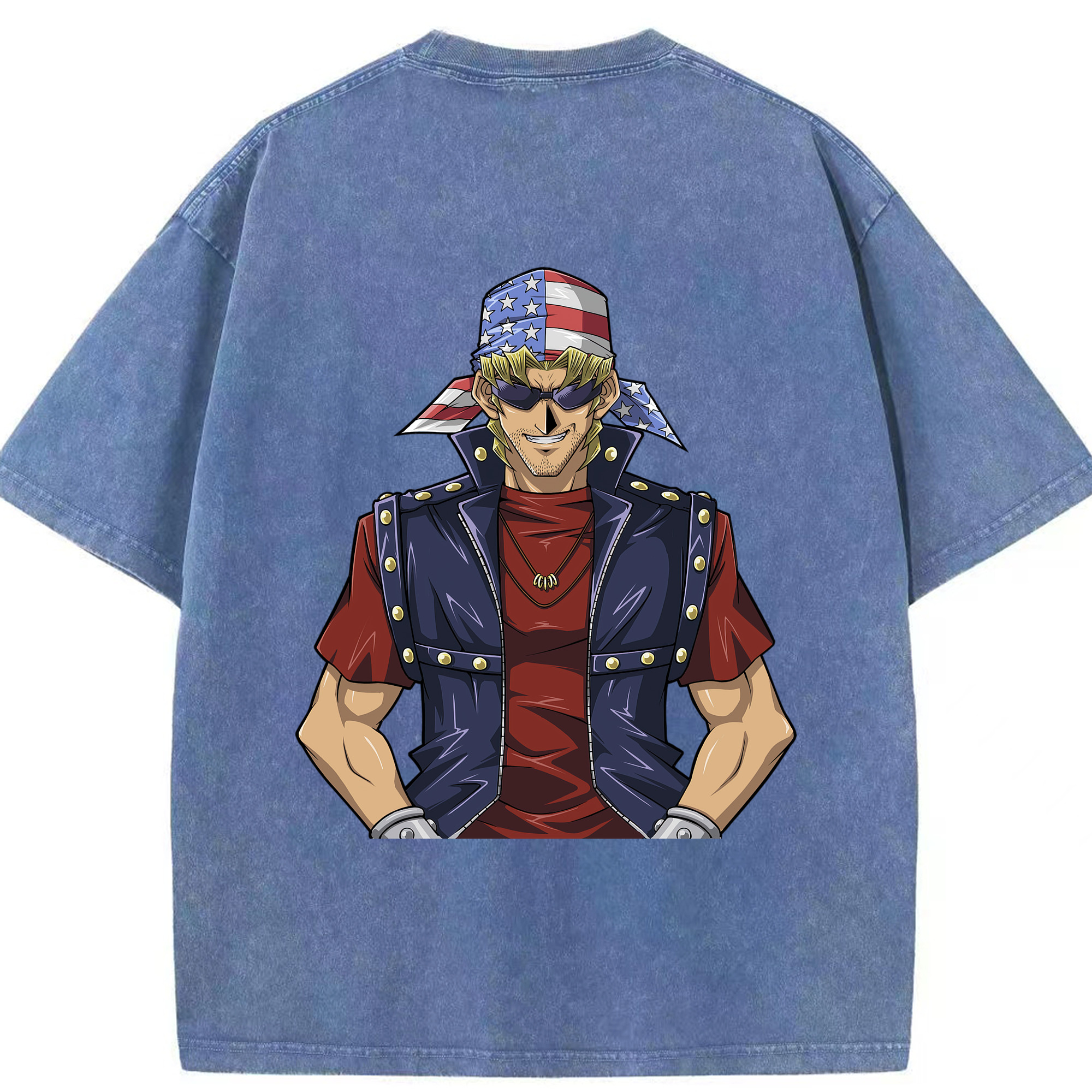 （画像用） 遊☆戯☆王 Yu-Gi-Oh! 綿100% ヴィンテージ風 半袖Tシャツ（背面プリント）