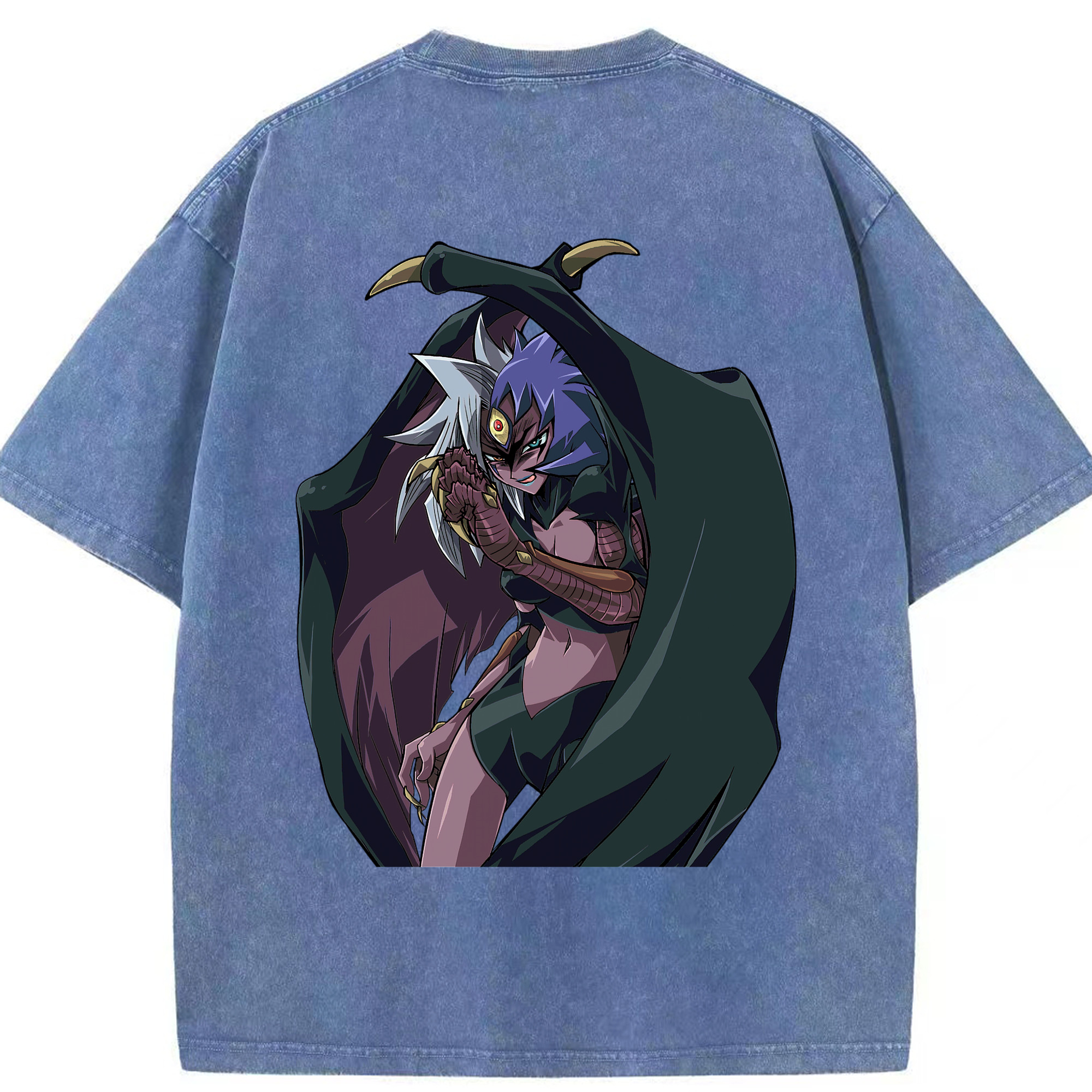 （画像用） 遊☆戯☆王 Yu-Gi-Oh! 綿100% ヴィンテージ風 半袖Tシャツ（背面プリント）