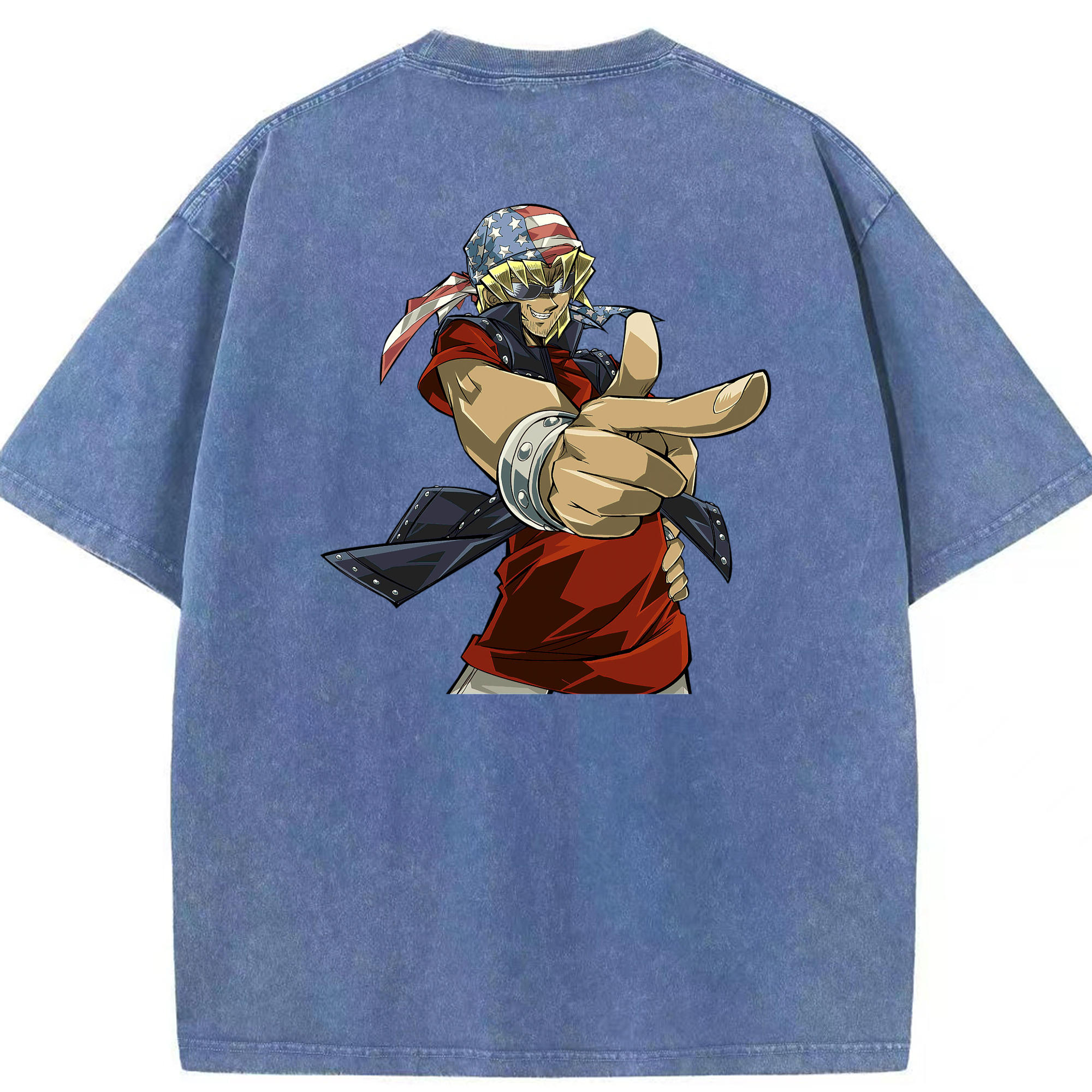 （画像用） 遊☆戯☆王 Yu-Gi-Oh! 綿100% ヴィンテージ風 半袖Tシャツ（背面プリント）