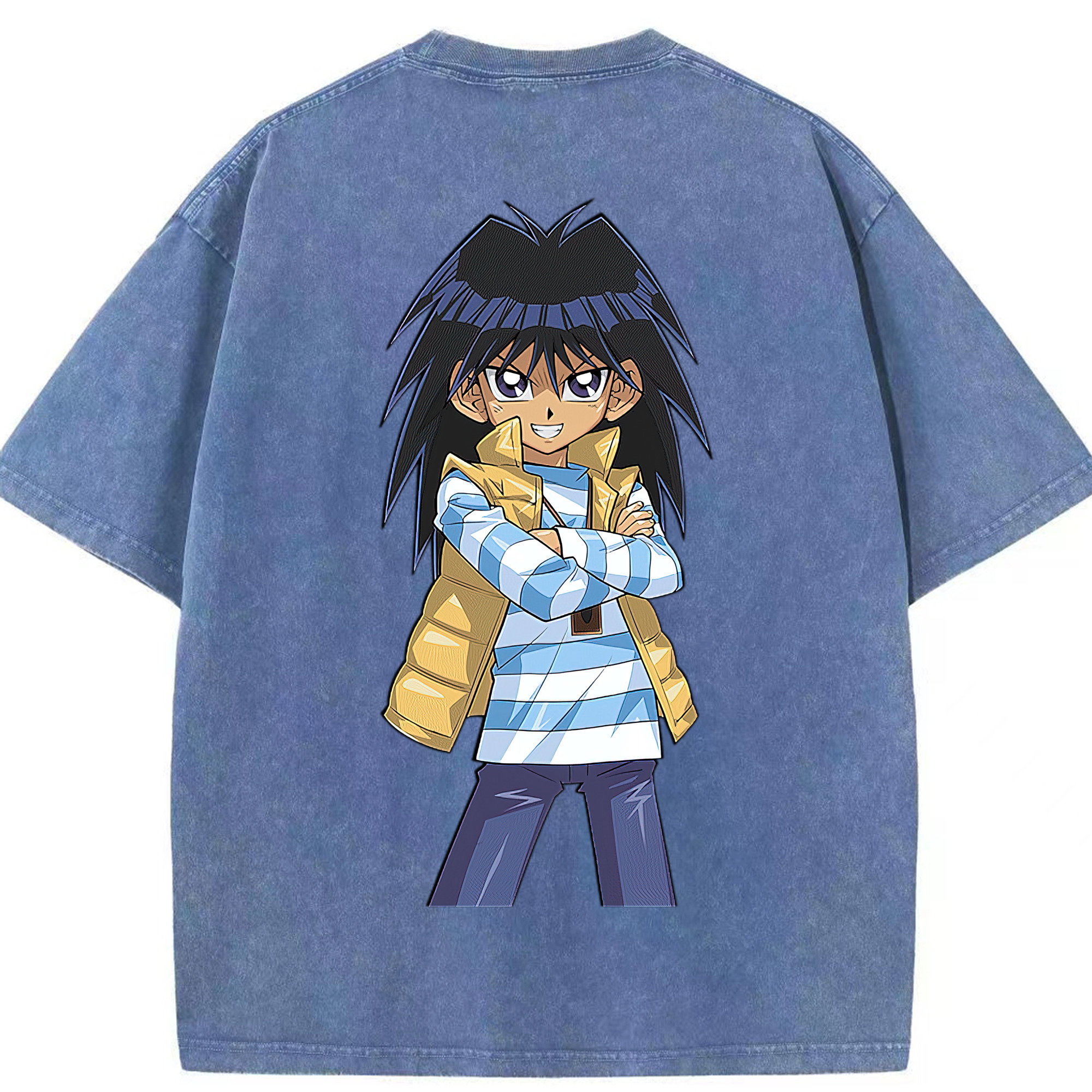 （画像用） 遊☆戯☆王 Yu-Gi-Oh! 綿100% ヴィンテージ風 半袖Tシャツ（背面プリント）