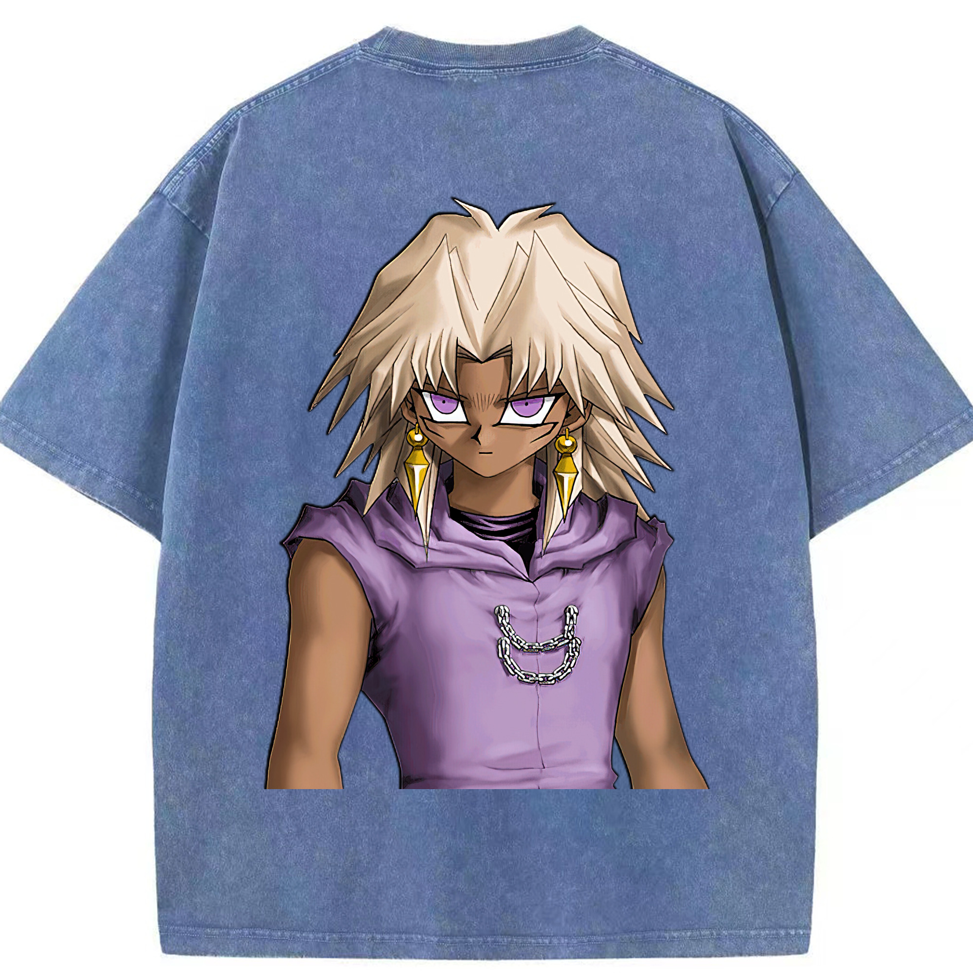 （画像用） 遊☆戯☆王 Yu-Gi-Oh! 綿100% ヴィンテージ風 半袖Tシャツ（背面プリント）