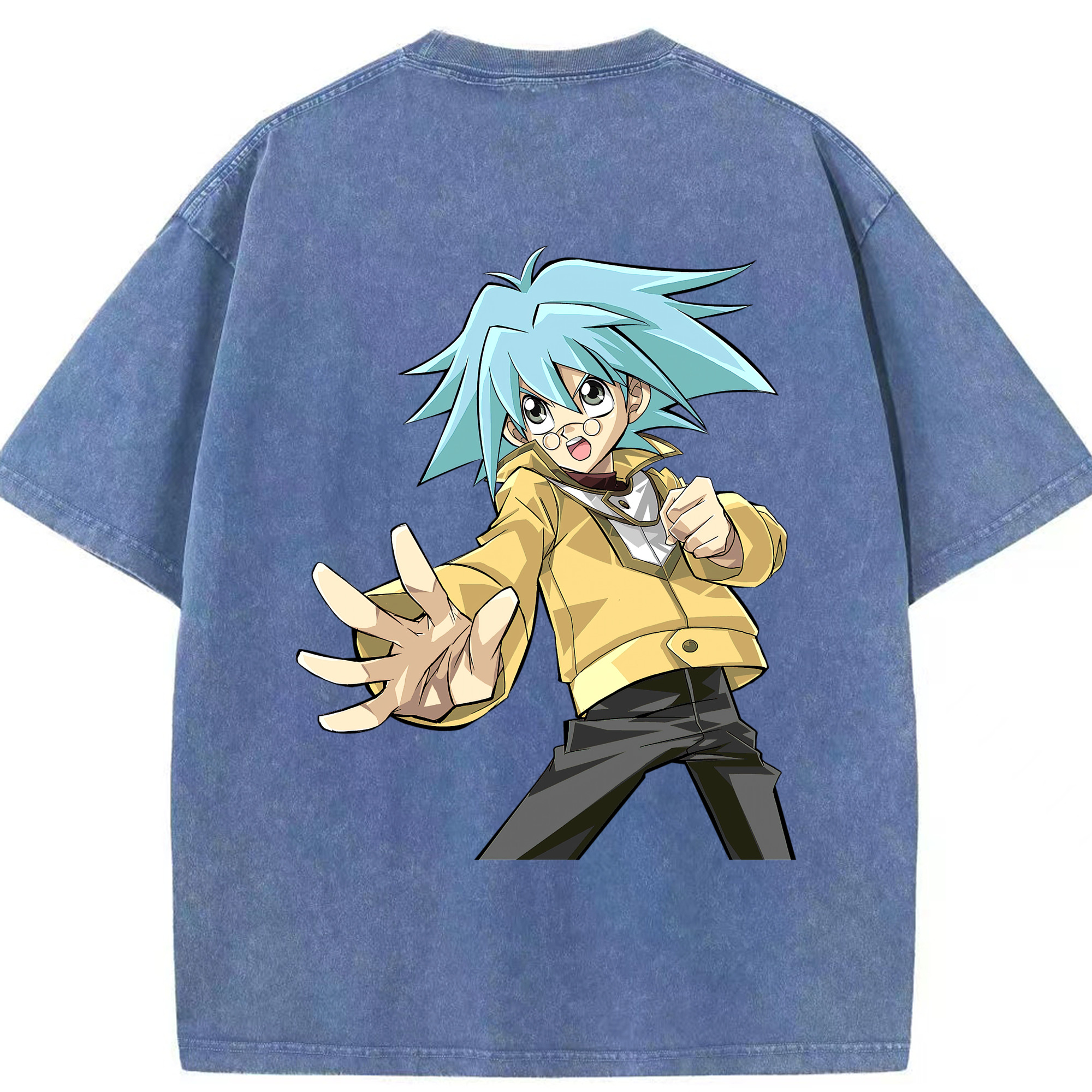 （画像用） 遊☆戯☆王 Yu-Gi-Oh! 綿100% ヴィンテージ風 半袖Tシャツ（背面プリント）