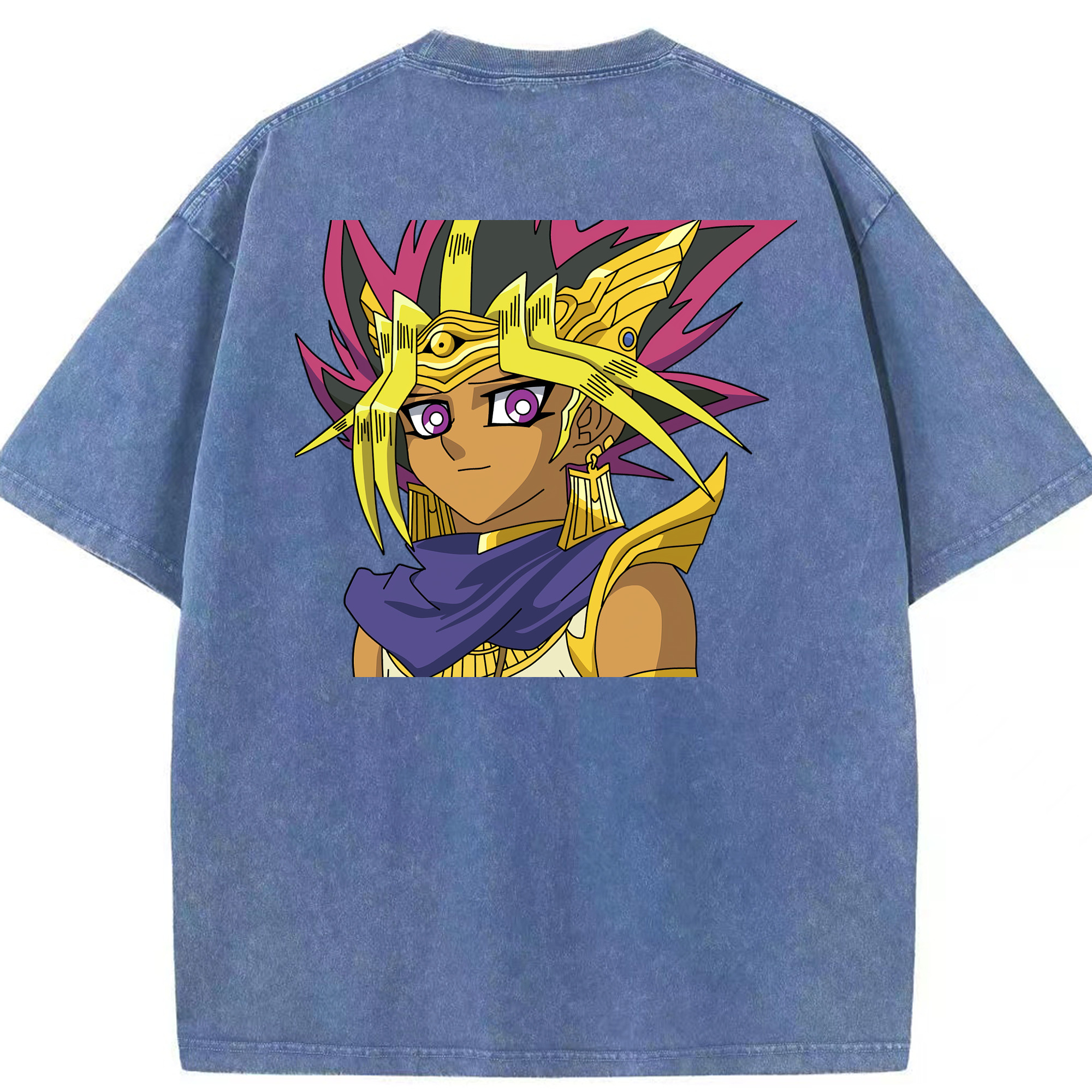 （画像用） 遊☆戯☆王 Yu-Gi-Oh! 綿100% ヴィンテージ風 半袖Tシャツ（背面プリント）