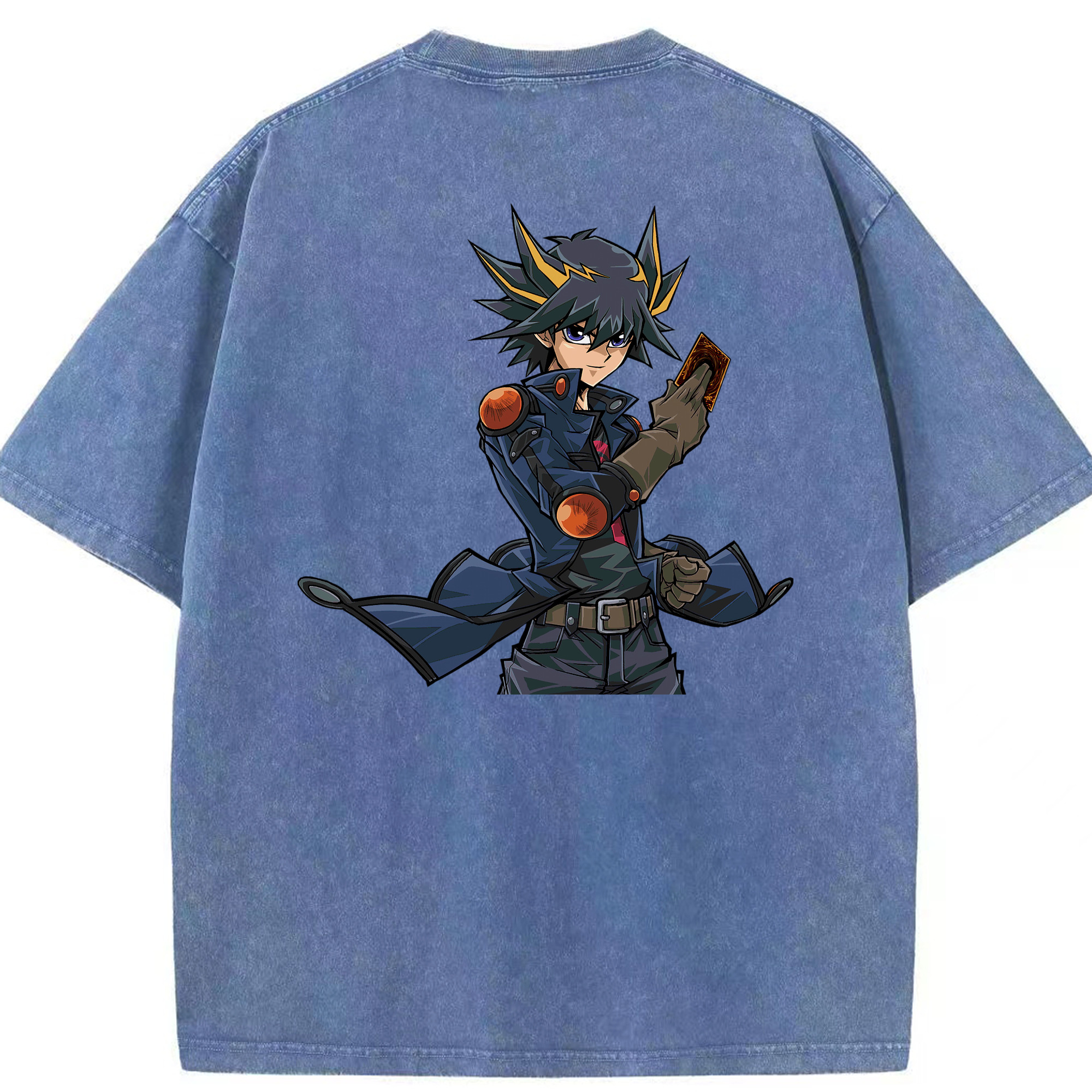 （画像用） 遊☆戯☆王 Yu-Gi-Oh! 綿100% ヴィンテージ風 半袖Tシャツ（背面プリント）