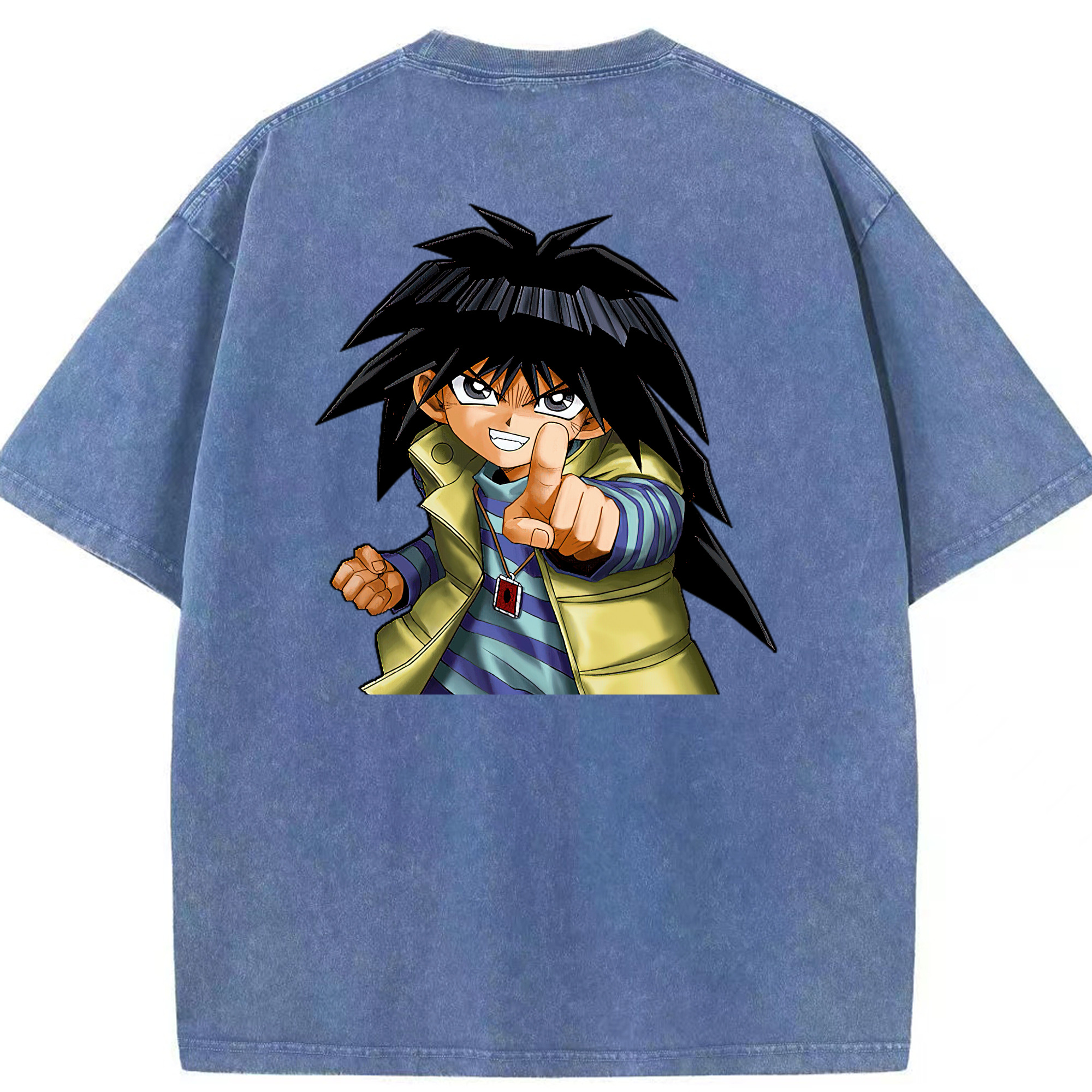 （画像用） 遊☆戯☆王 Yu-Gi-Oh! 綿100% ヴィンテージ風 半袖Tシャツ（背面プリント）