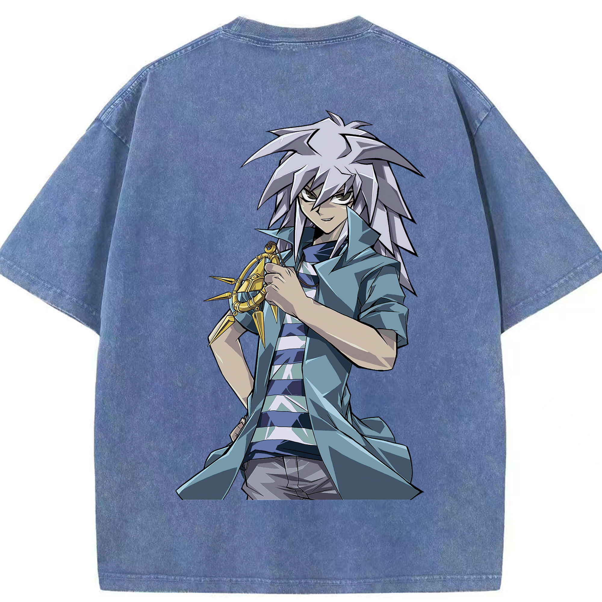 （画像用） 遊☆戯☆王 Yu-Gi-Oh! 綿100% ヴィンテージ風 半袖Tシャツ（背面プリント）
