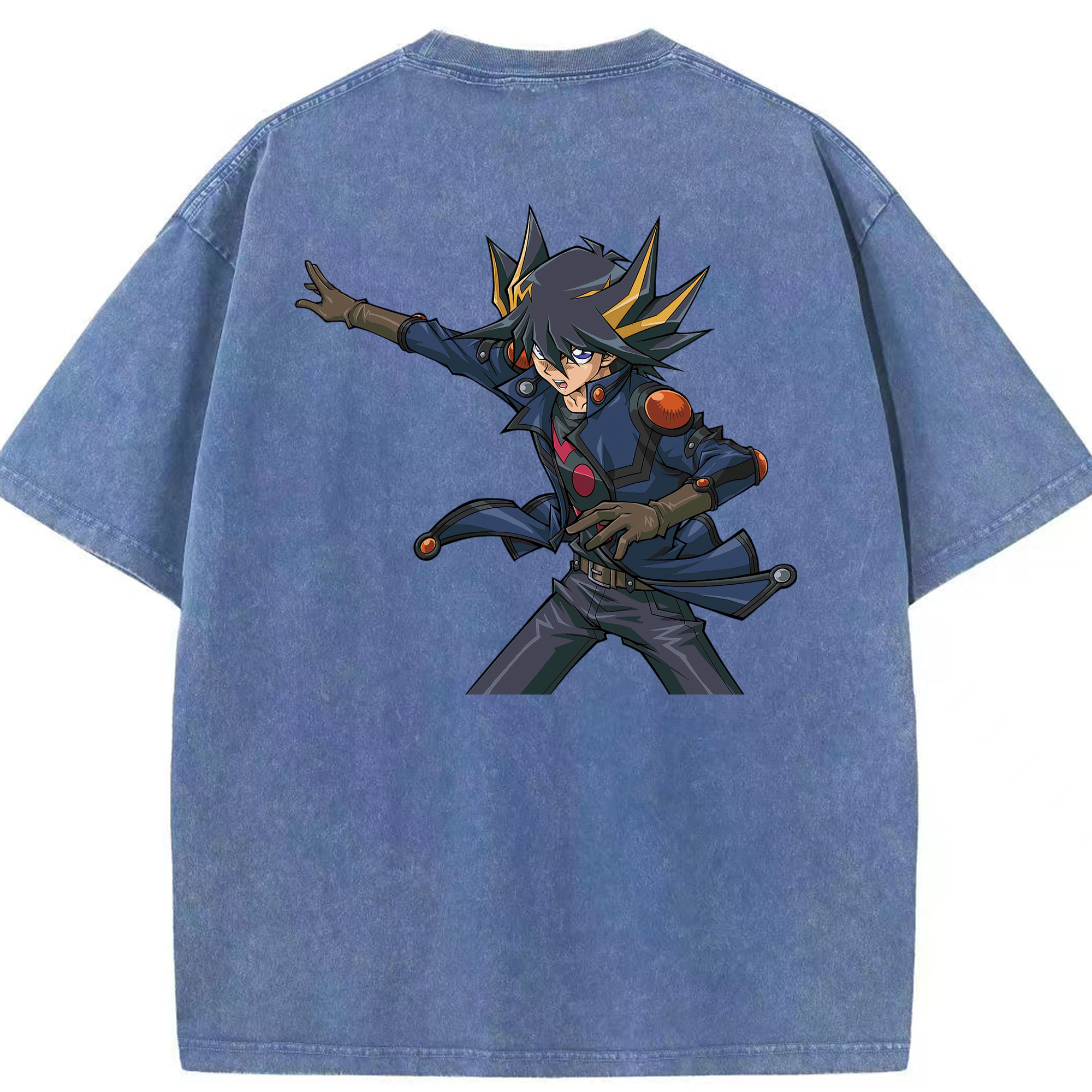 （画像用） 遊☆戯☆王 Yu-Gi-Oh! 綿100% ヴィンテージ風 半袖Tシャツ（背面プリント）