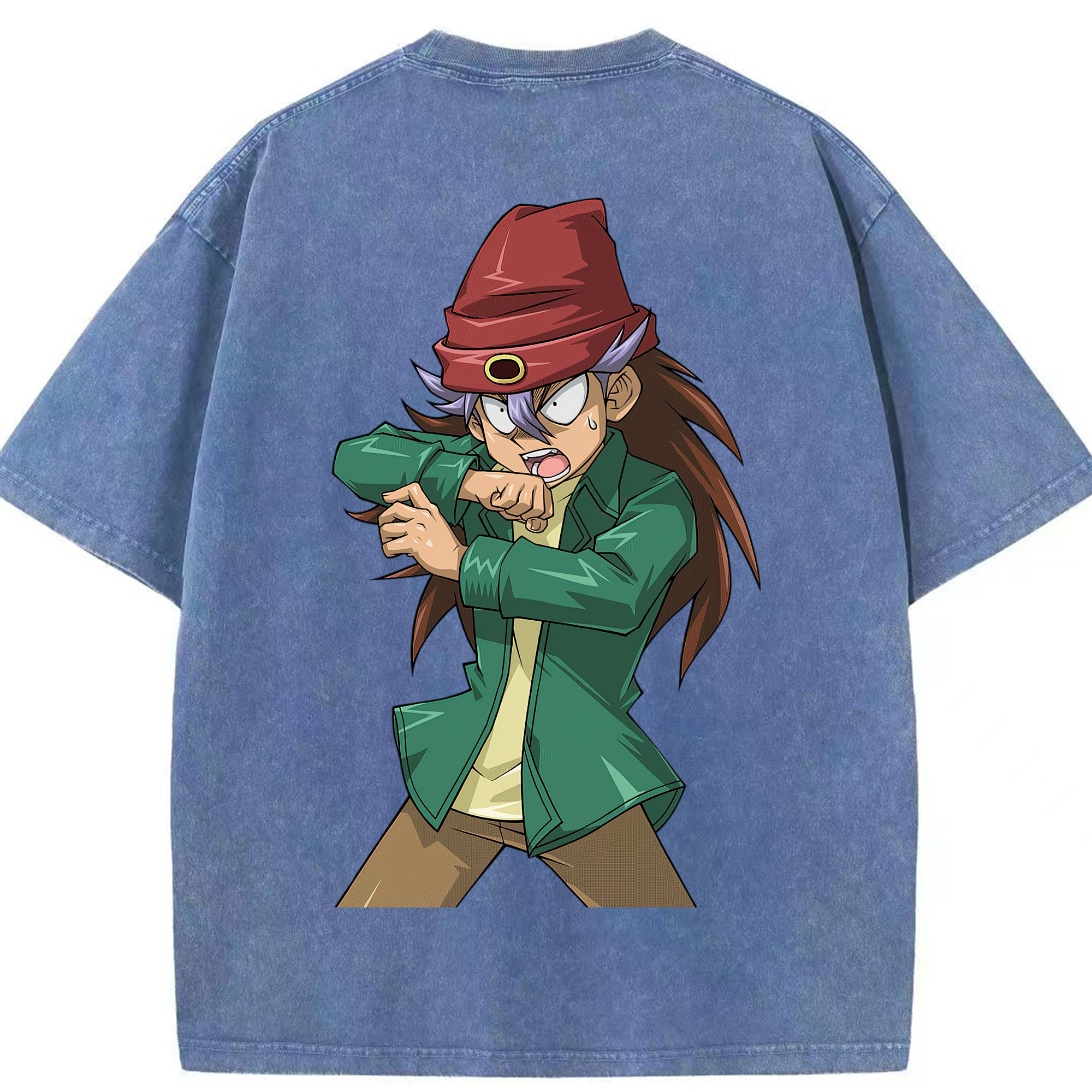 （画像用） 遊☆戯☆王 Yu-Gi-Oh! 綿100% ヴィンテージ風 半袖Tシャツ（背面プリント）