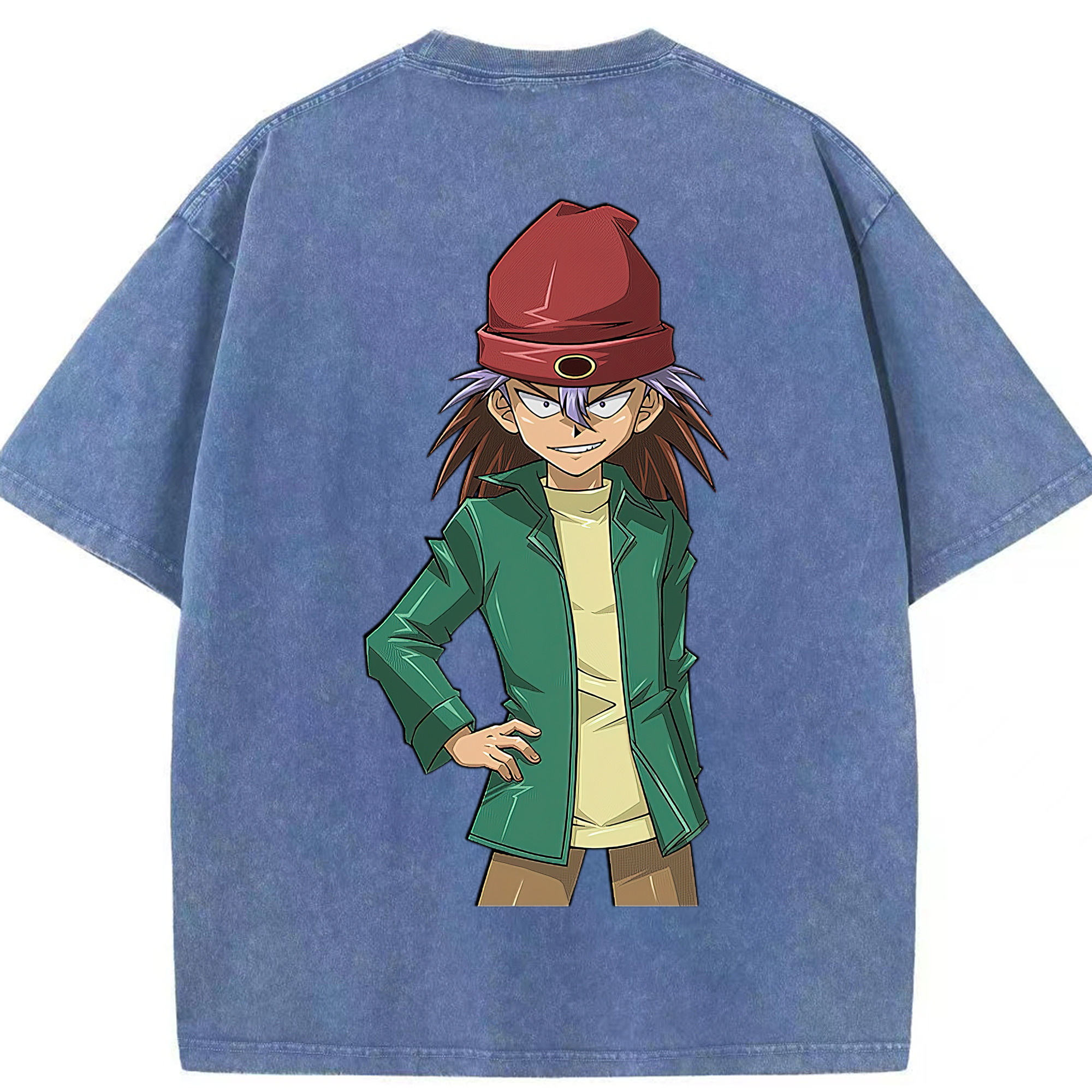 （画像用） 遊☆戯☆王 Yu-Gi-Oh! 綿100% ヴィンテージ風 半袖Tシャツ（背面プリント）