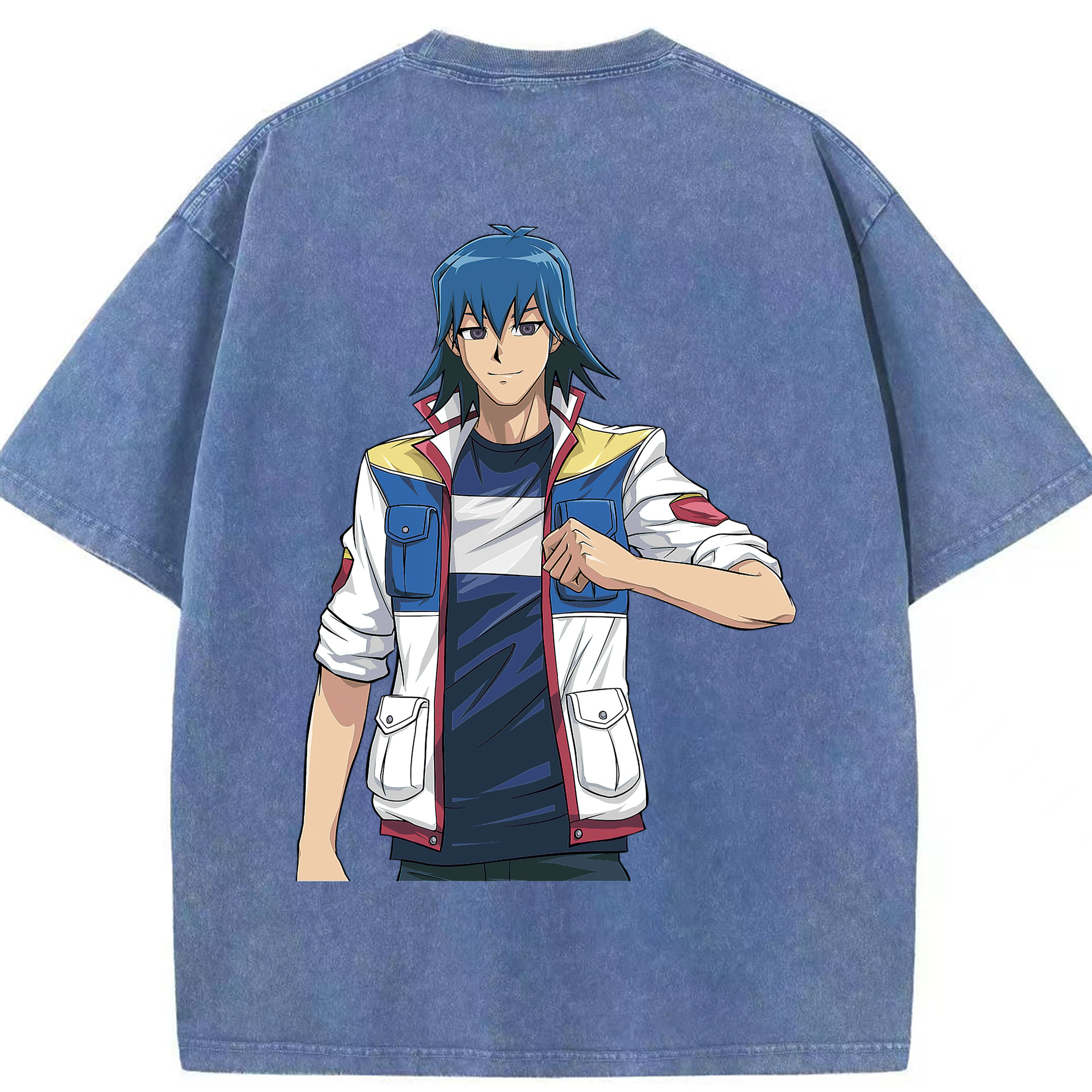 （画像用） 遊☆戯☆王 Yu-Gi-Oh! 綿100% ヴィンテージ風 半袖Tシャツ（背面プリント）