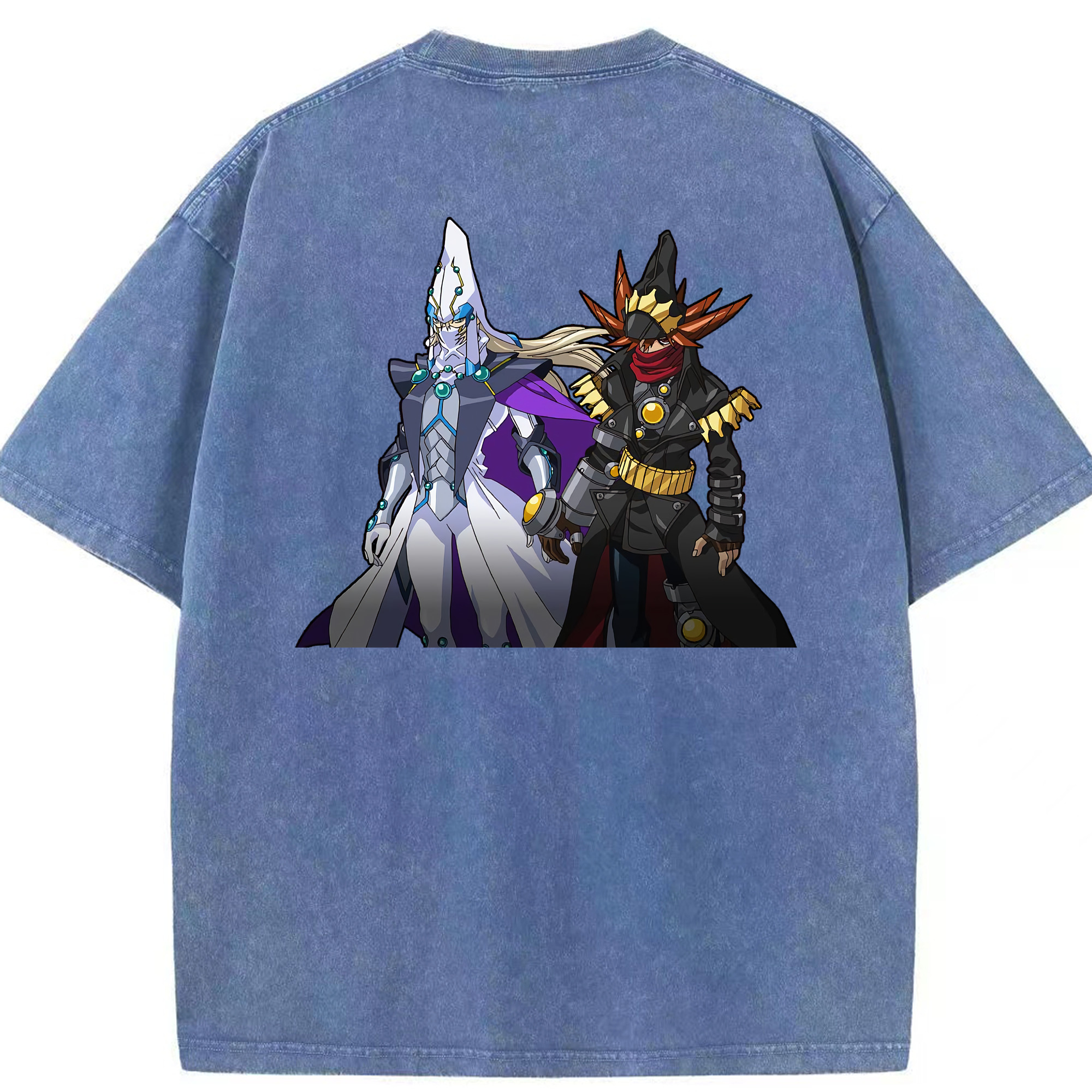 （画像用） 遊☆戯☆王 Yu-Gi-Oh! 綿100% ヴィンテージ風 半袖Tシャツ（背面プリント）