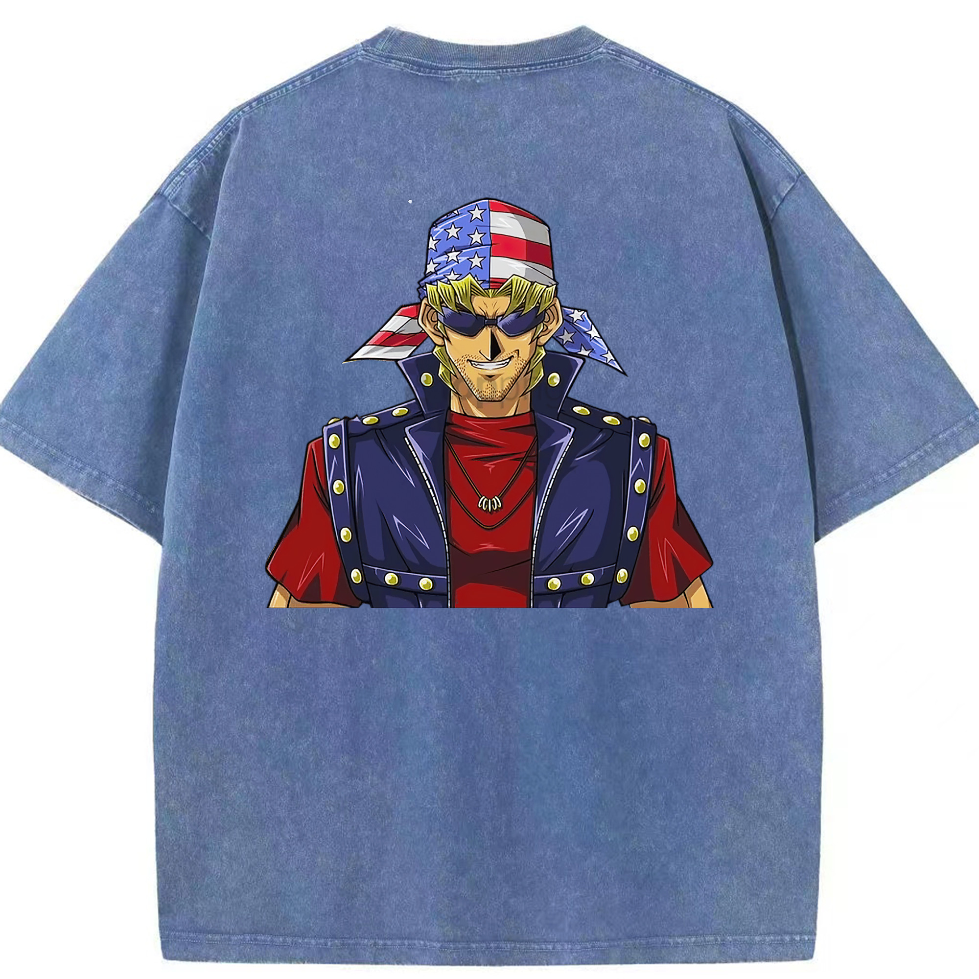 （画像用） 遊☆戯☆王 Yu-Gi-Oh! 綿100% ヴィンテージ風 半袖Tシャツ（背面プリント）