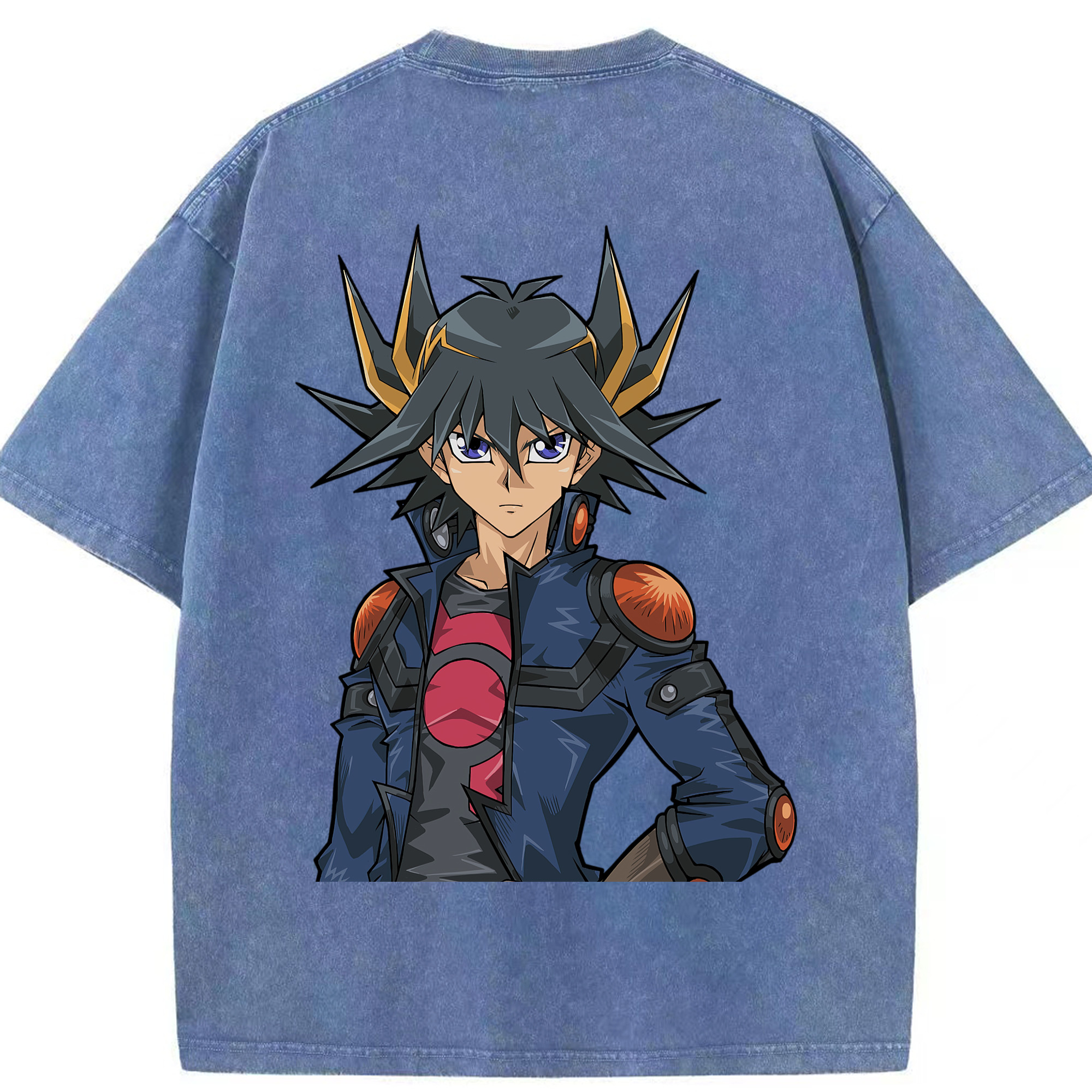 （画像用） 遊☆戯☆王 Yu-Gi-Oh! 綿100% ヴィンテージ風 半袖Tシャツ（背面プリント）