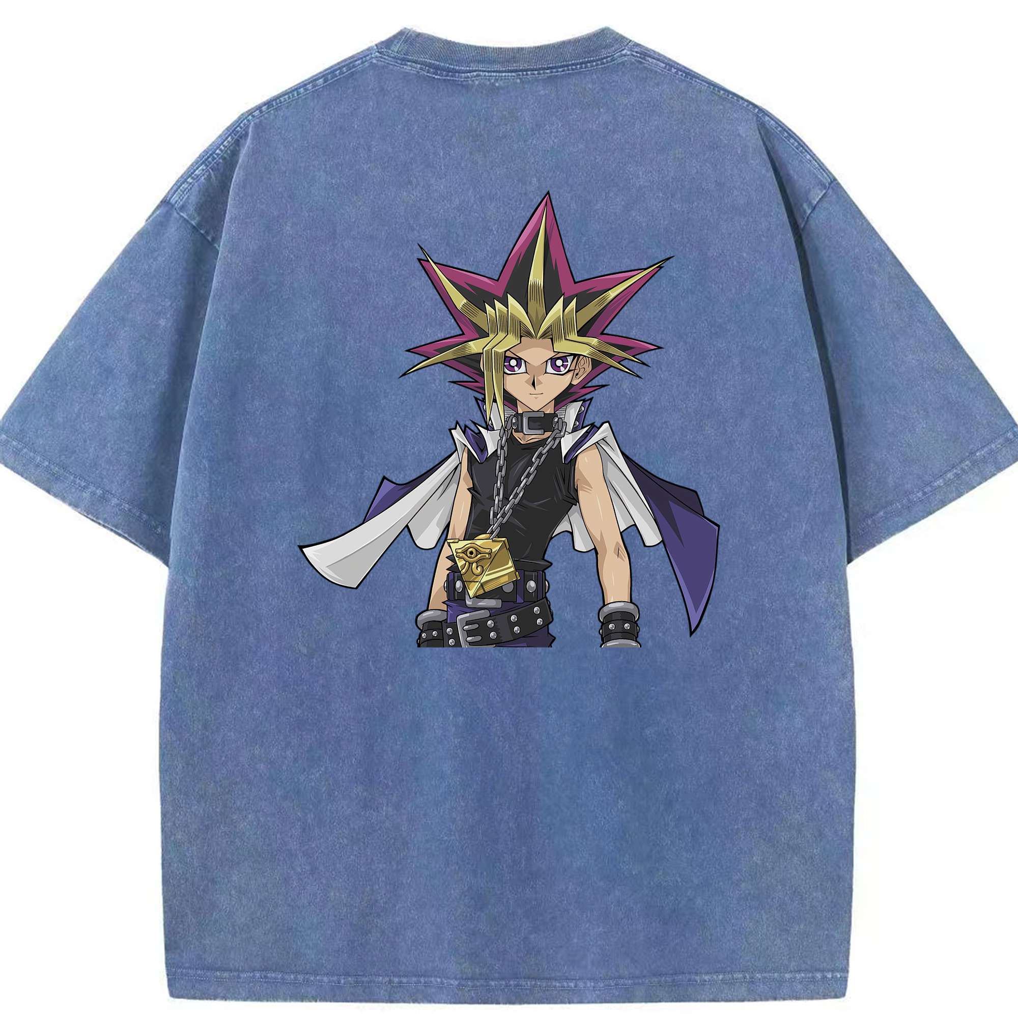 （画像用） 遊☆戯☆王 Yu-Gi-Oh! 綿100% ヴィンテージ風 半袖Tシャツ（背面プリント）