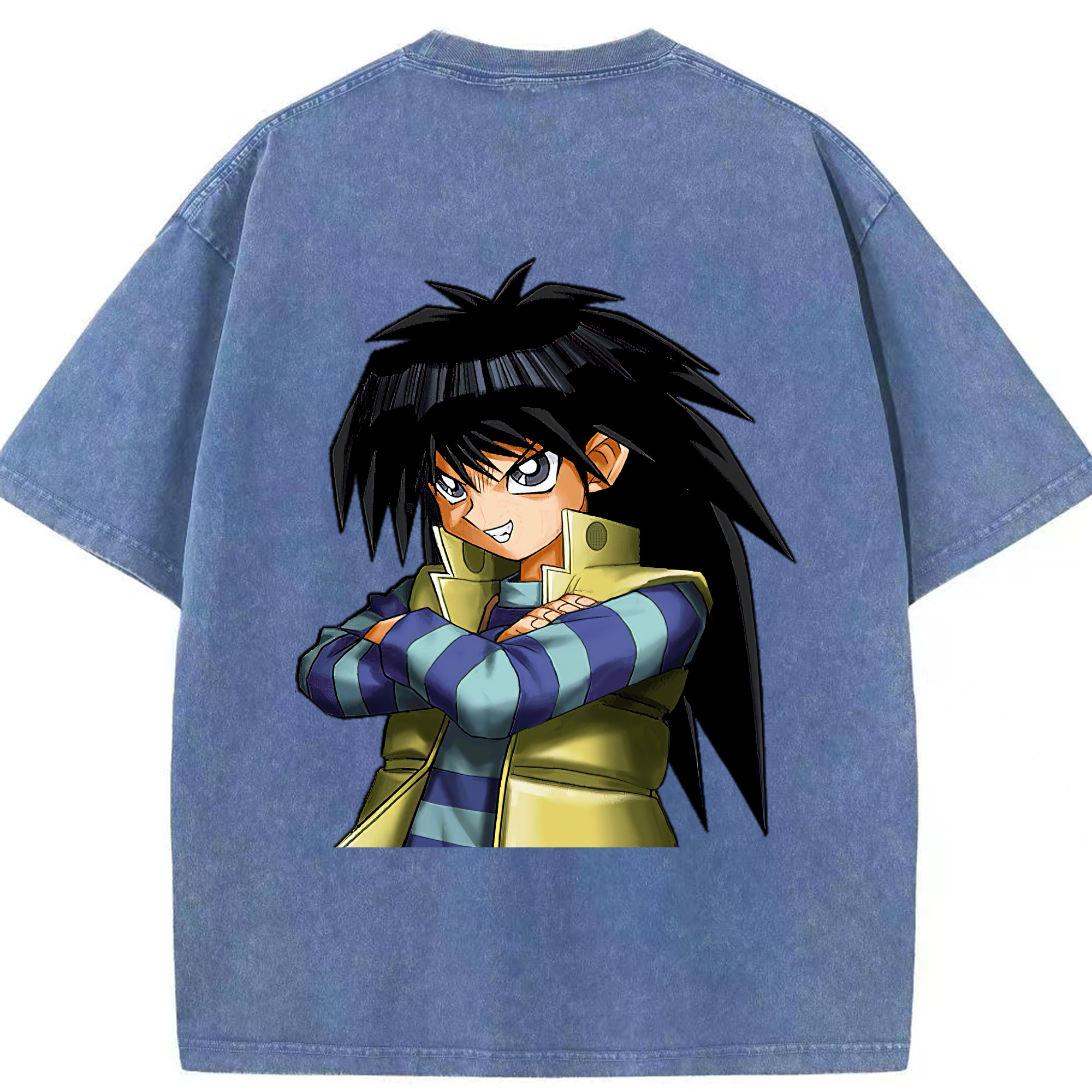 （画像用） 遊☆戯☆王 Yu-Gi-Oh! 綿100% ヴィンテージ風 半袖Tシャツ（背面プリント）