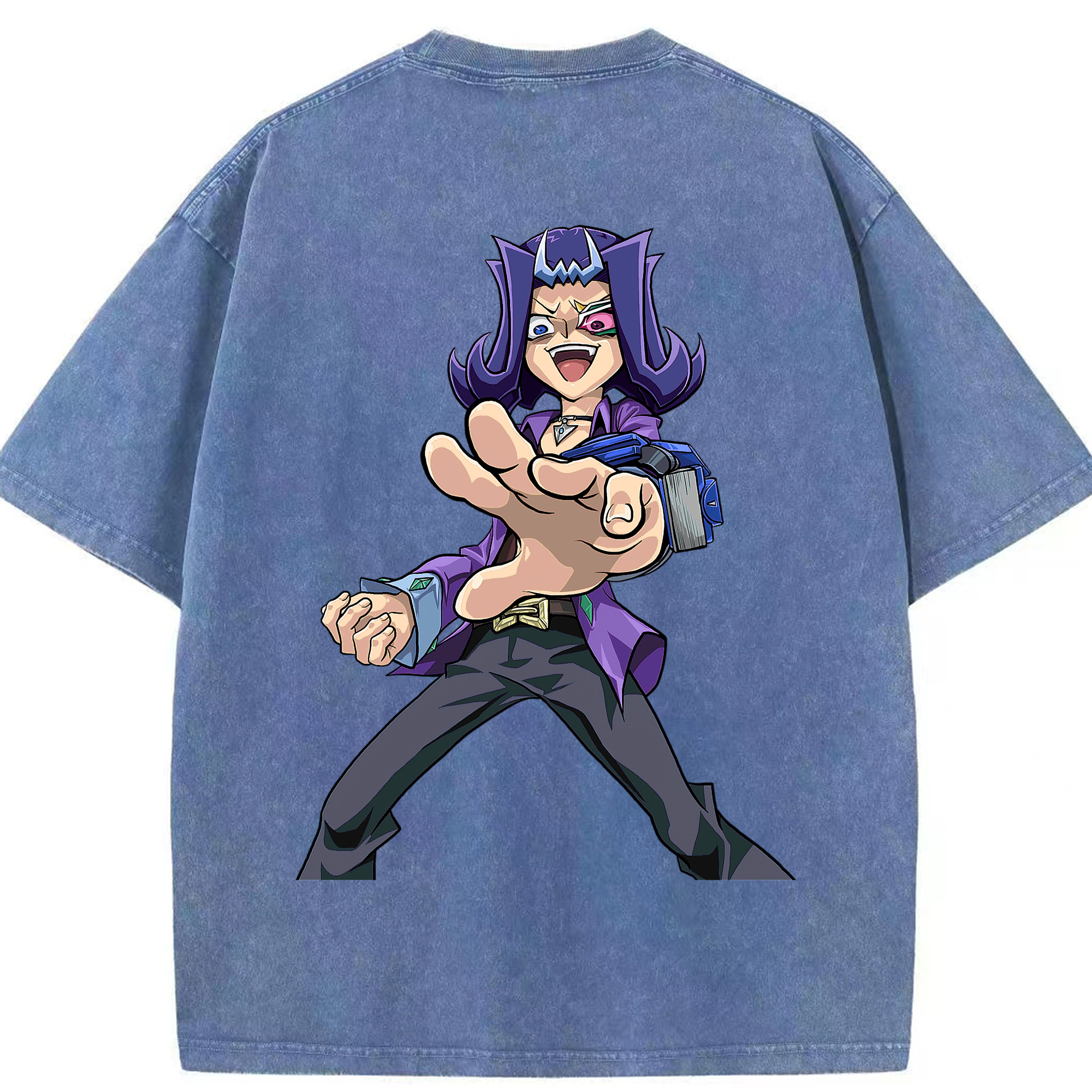 （画像用） 遊☆戯☆王 Yu-Gi-Oh! 綿100% ヴィンテージ風 半袖Tシャツ（背面プリント）