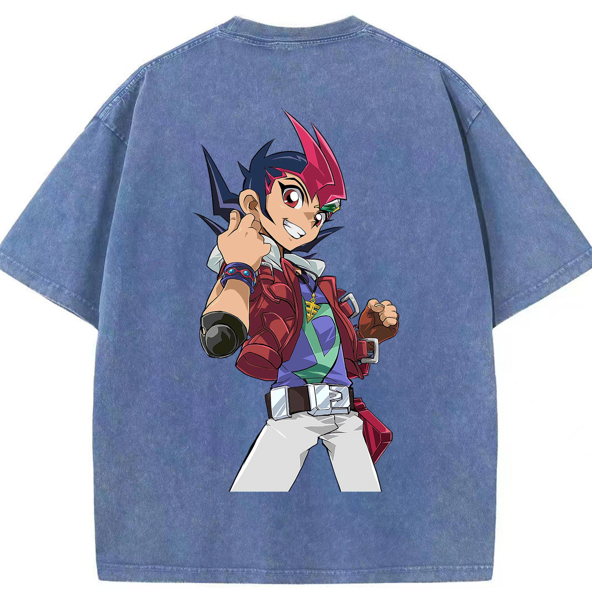 （画像用） 遊☆戯☆王 Yu-Gi-Oh! 綿100% ヴィンテージ風 半袖Tシャツ（背面プリント）