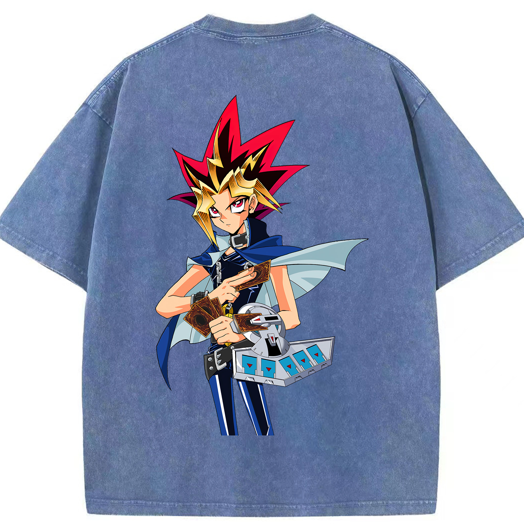（画像用） 遊☆戯☆王 Yu-Gi-Oh! 綿100% ヴィンテージ風 半袖Tシャツ（背面プリント）