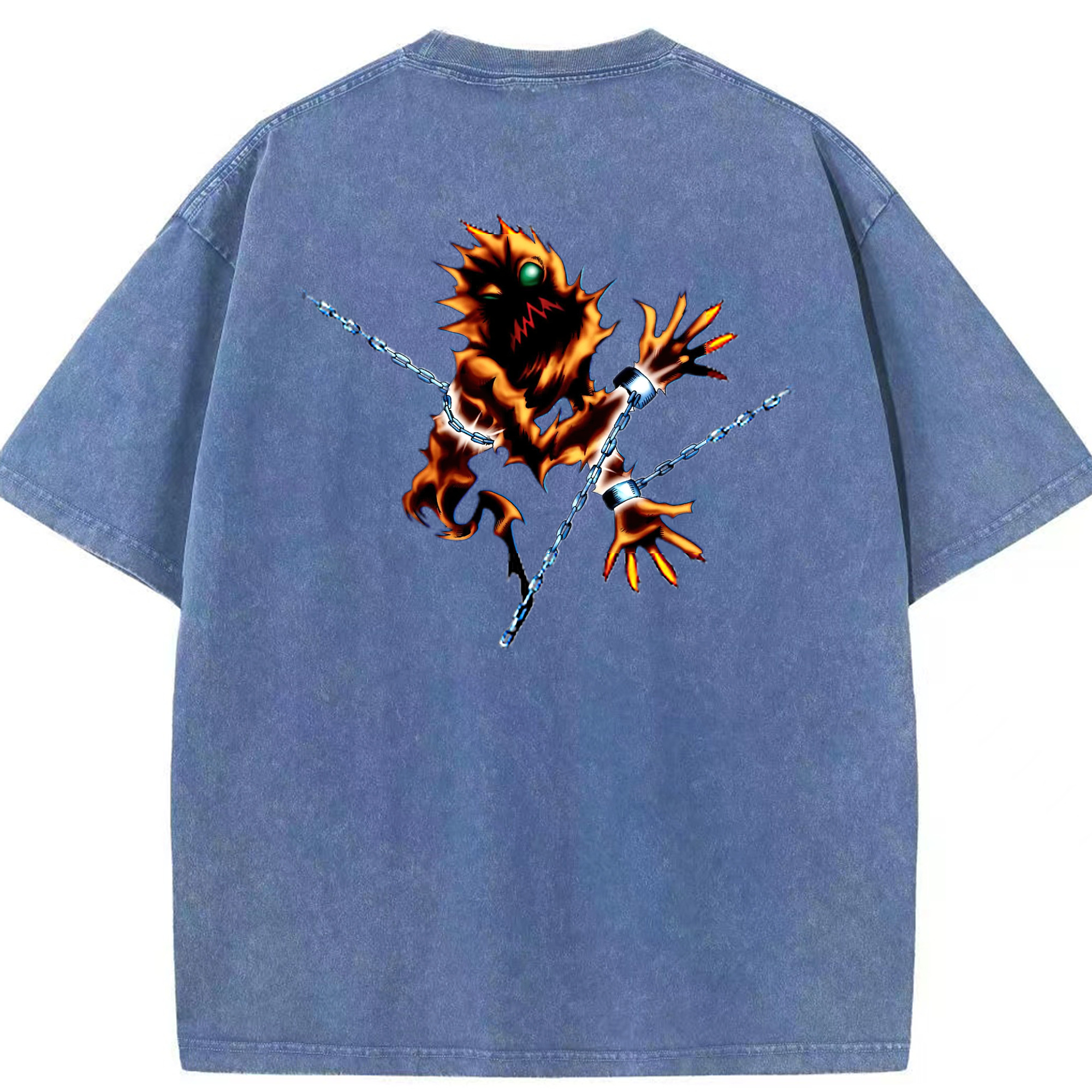 （画像用） 遊☆戯☆王 Yu-Gi-Oh! 綿100% ヴィンテージ風 半袖Tシャツ（背面プリント）