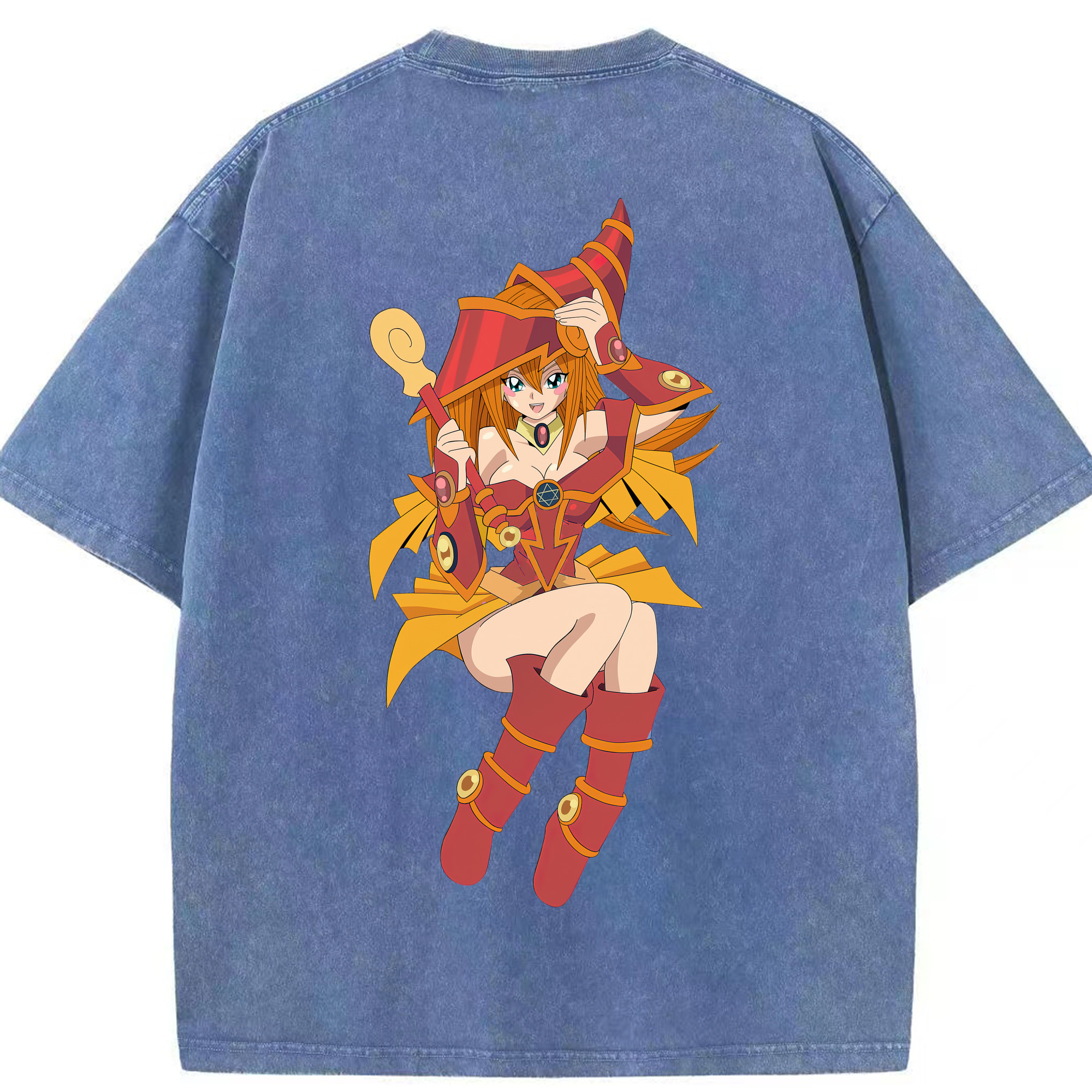 （画像用） 遊☆戯☆王 Yu-Gi-Oh! 綿100% ヴィンテージ風 半袖Tシャツ（背面プリント）
