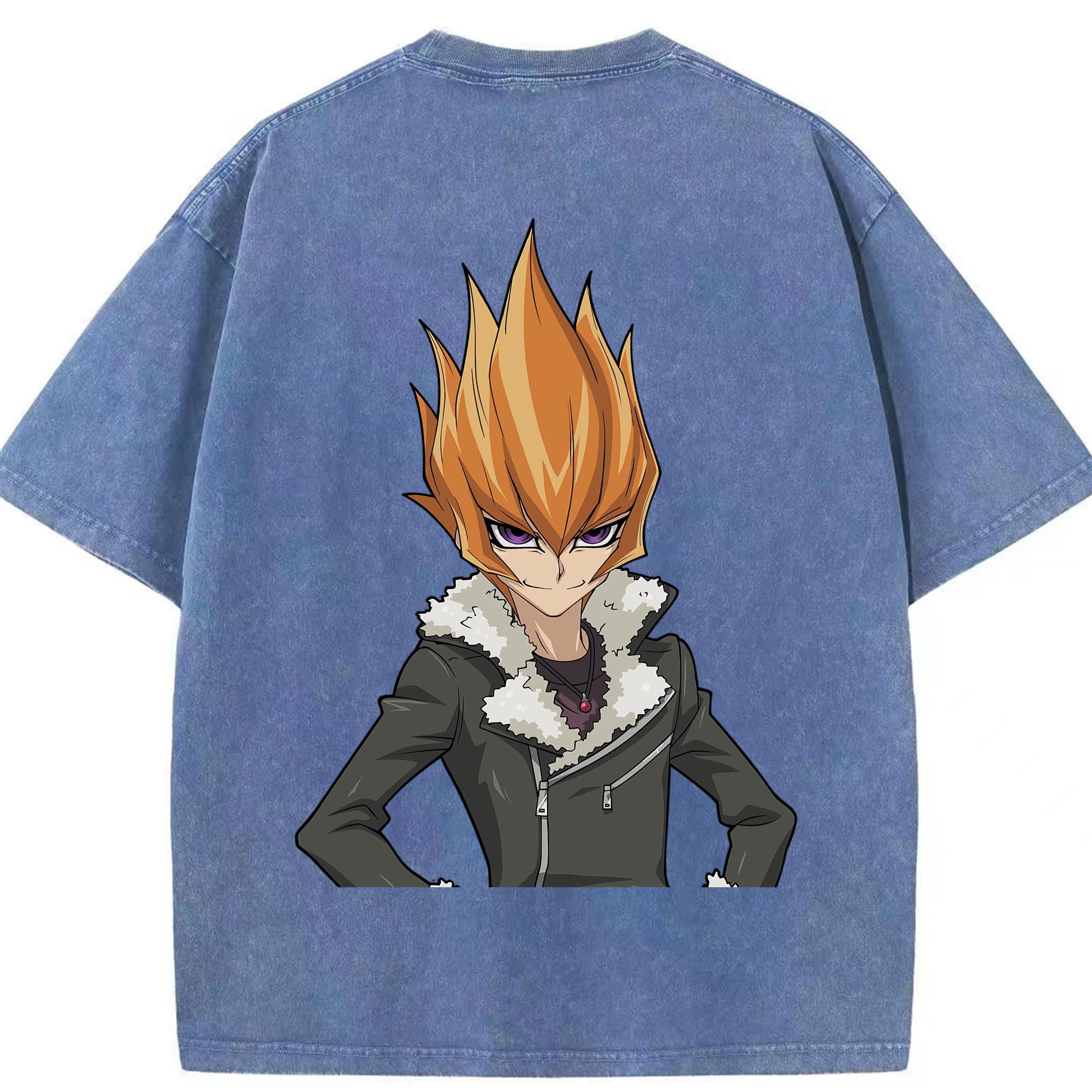 （画像用） 遊☆戯☆王 Yu-Gi-Oh! 綿100% ヴィンテージ風 半袖Tシャツ（背面プリント）