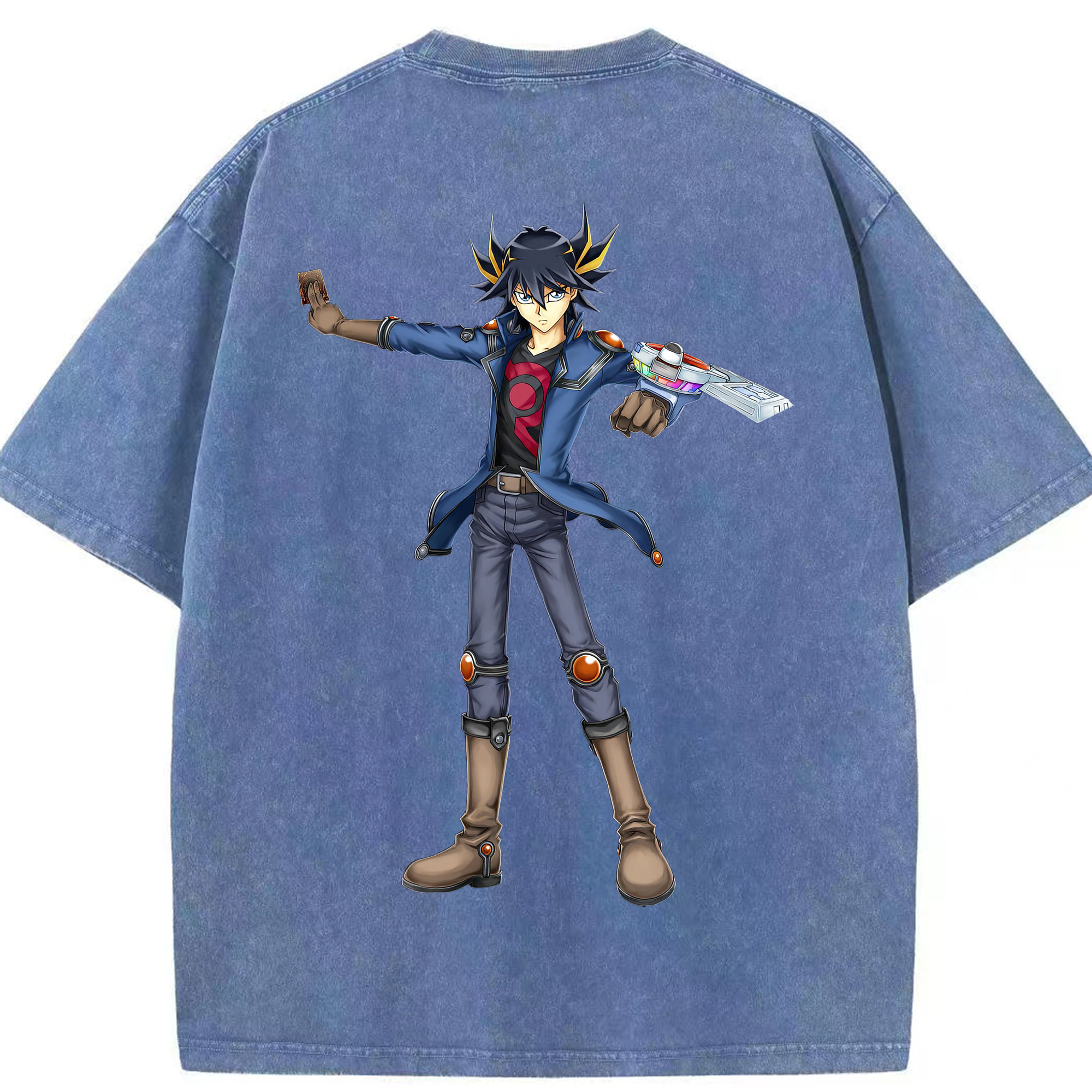 （画像用） 遊☆戯☆王 Yu-Gi-Oh! 綿100% ヴィンテージ風 半袖Tシャツ（背面プリント）