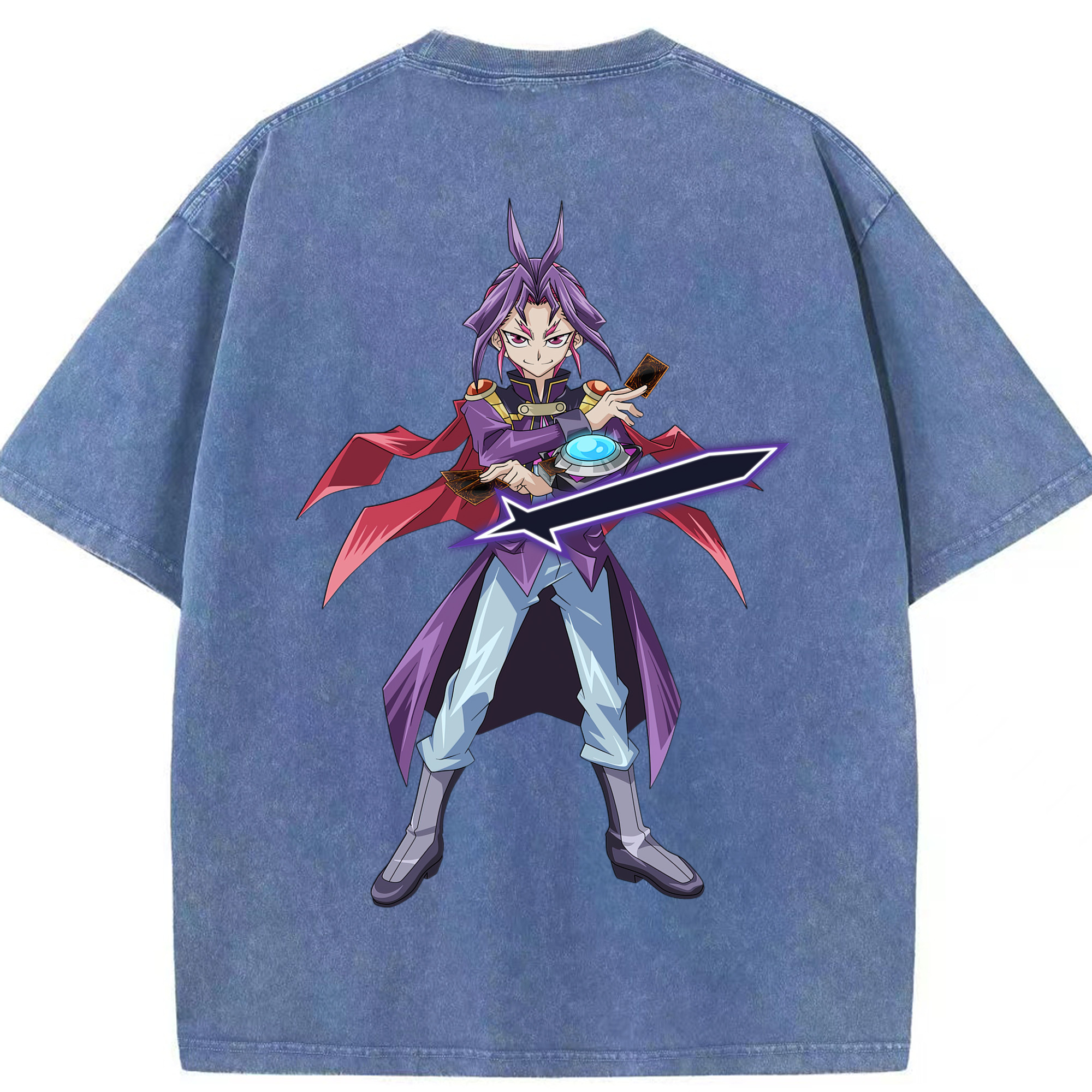 （画像用） 遊☆戯☆王 Yu-Gi-Oh! 綿100% ヴィンテージ風 半袖Tシャツ（背面プリント）