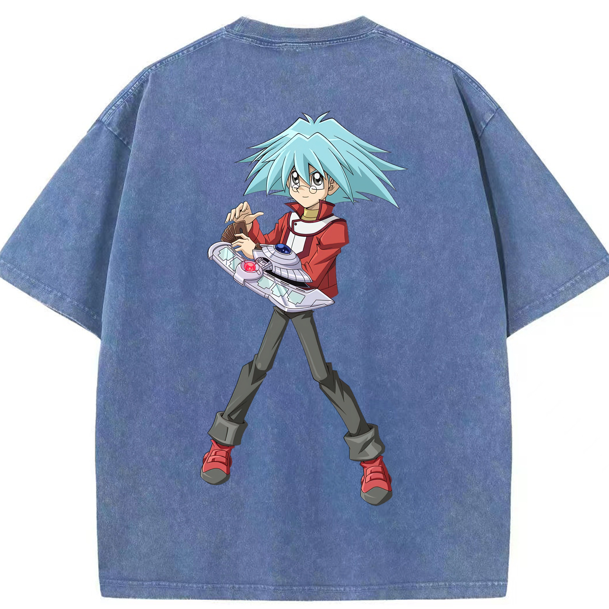 （画像用） 遊☆戯☆王 Yu-Gi-Oh! 綿100% ヴィンテージ風 半袖Tシャツ（背面プリント）