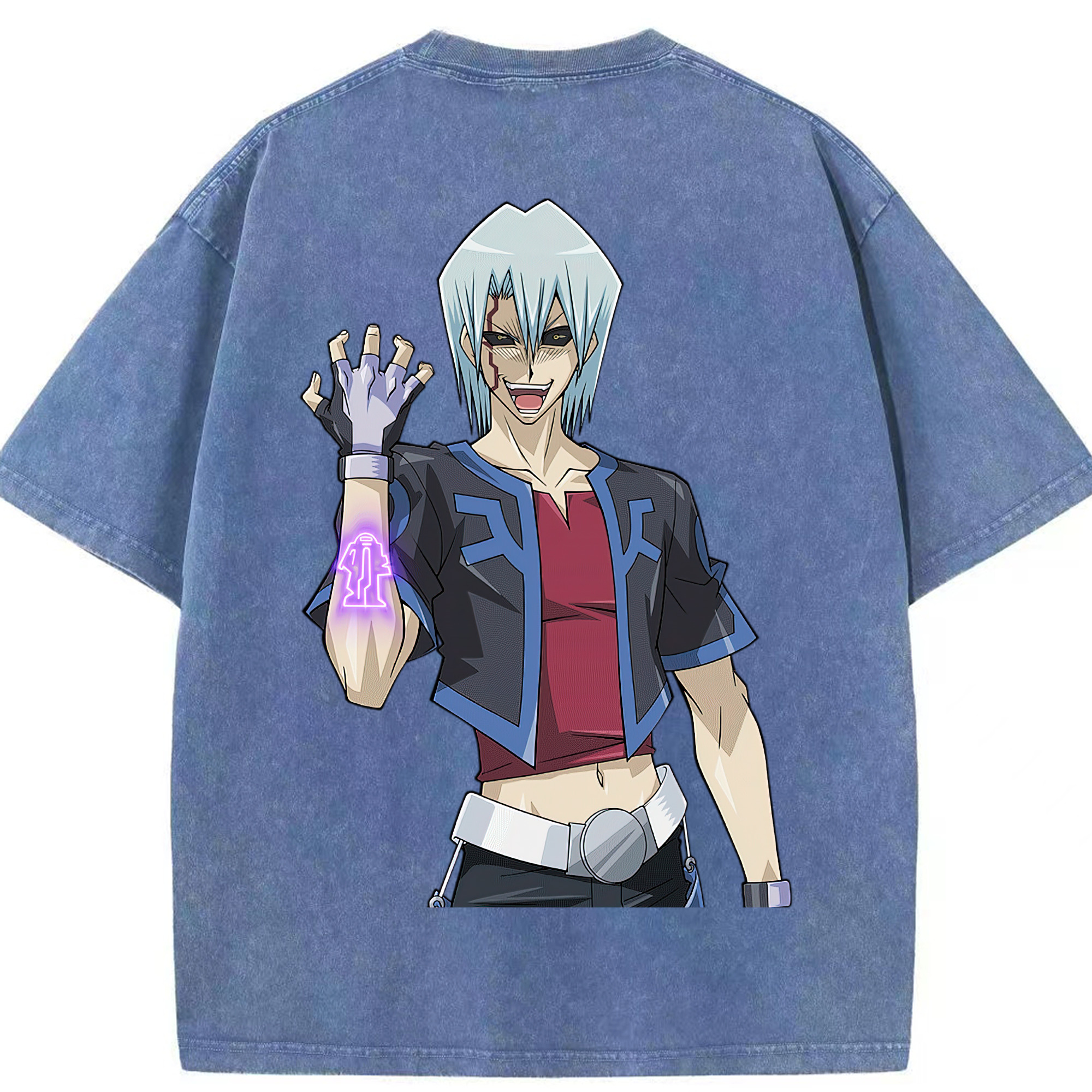（画像用） 遊☆戯☆王 Yu-Gi-Oh! 綿100% ヴィンテージ風 半袖Tシャツ（背面プリント）