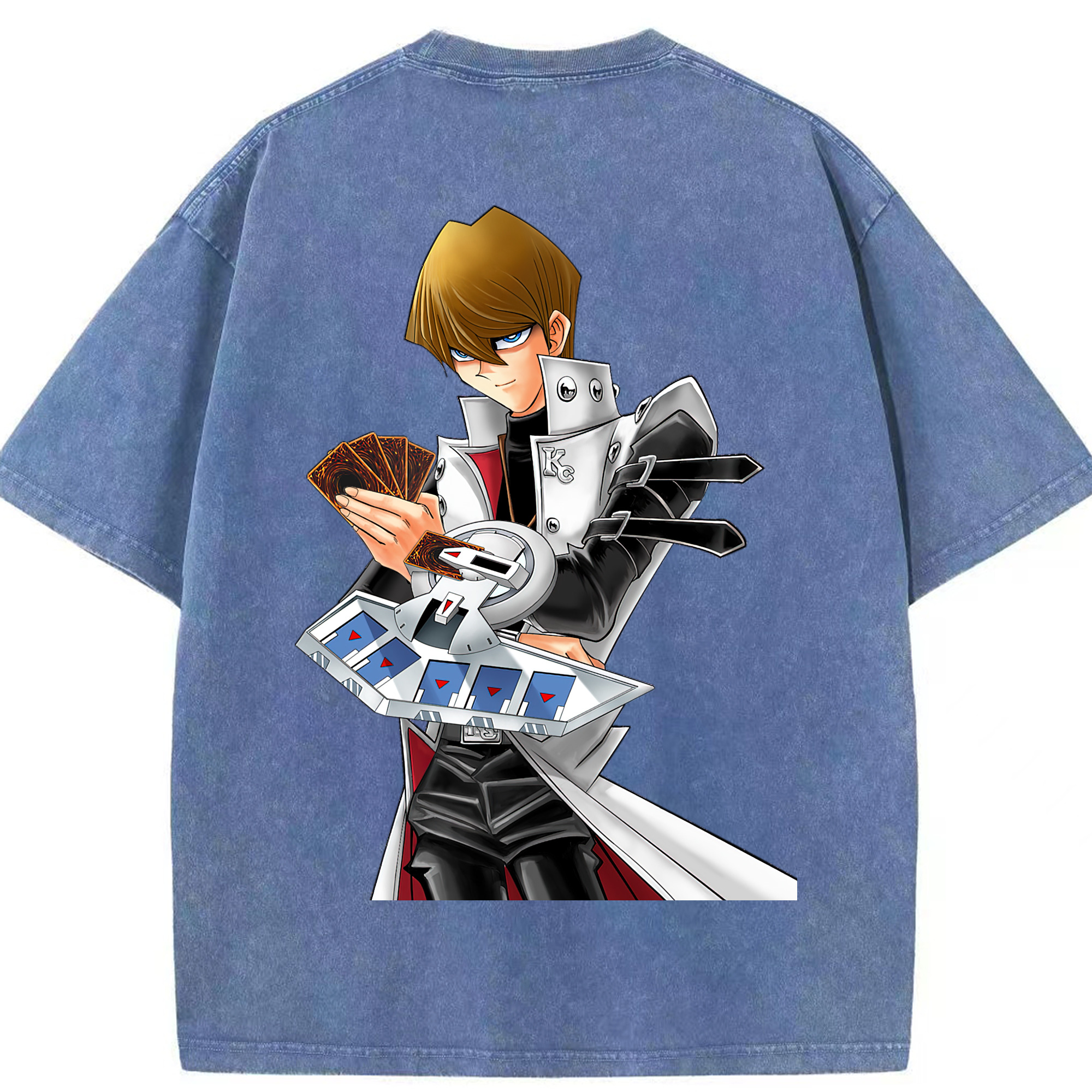 （画像用） 遊☆戯☆王 Yu-Gi-Oh! 綿100% ヴィンテージ風 半袖Tシャツ（背面プリント）