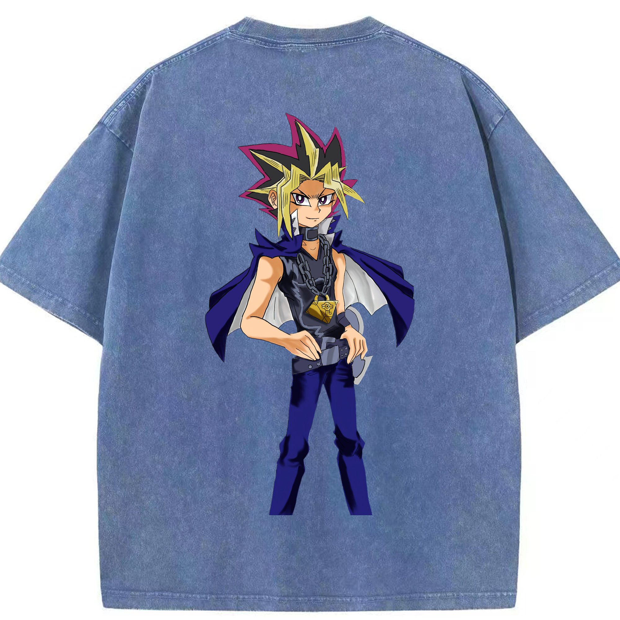 （画像用） 遊☆戯☆王 Yu-Gi-Oh! 綿100% ヴィンテージ風 半袖Tシャツ（背面プリント）