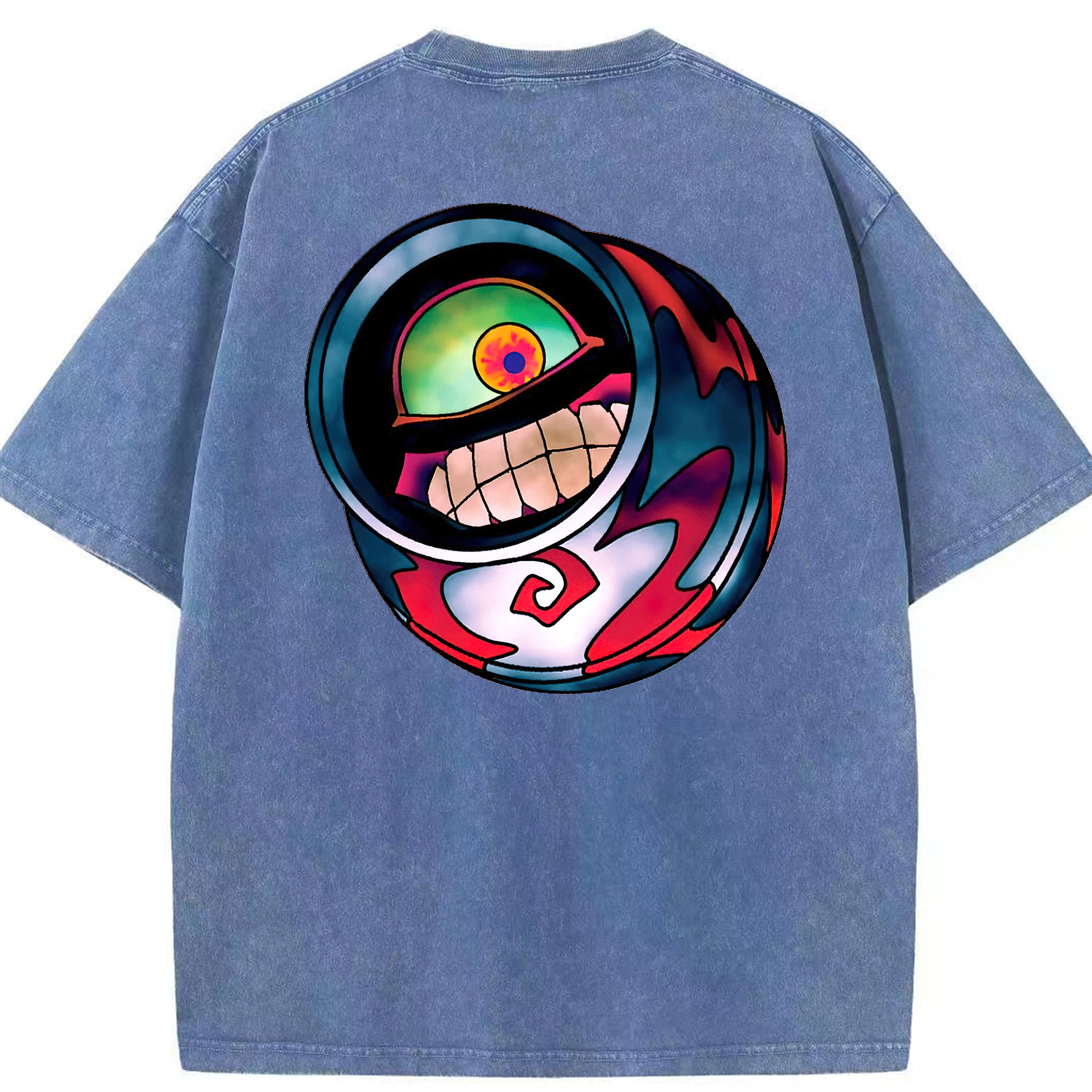 （画像用） 遊☆戯☆王 Yu-Gi-Oh! 綿100% ヴィンテージ風 半袖Tシャツ（背面プリント）