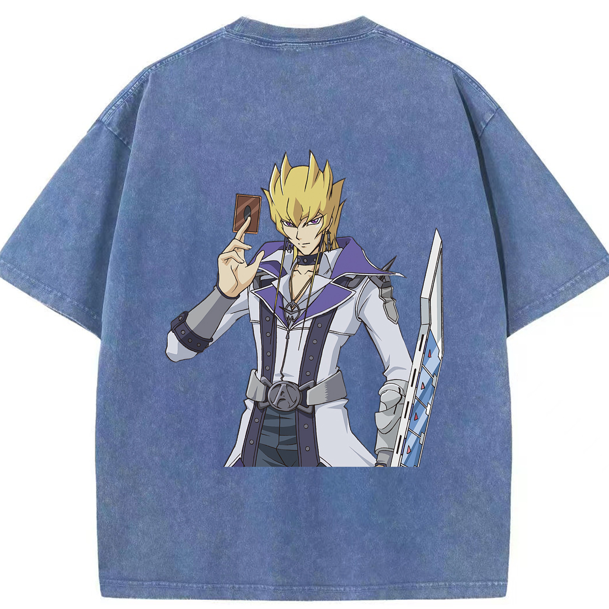 （画像用） 遊☆戯☆王 Yu-Gi-Oh! 綿100% ヴィンテージ風 半袖Tシャツ（背面プリント）